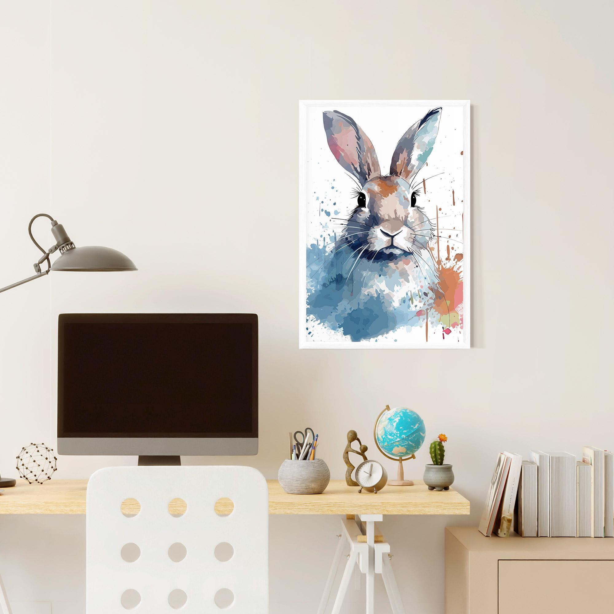 Gerahmte Poster Bunny Art Splash mockup 6
