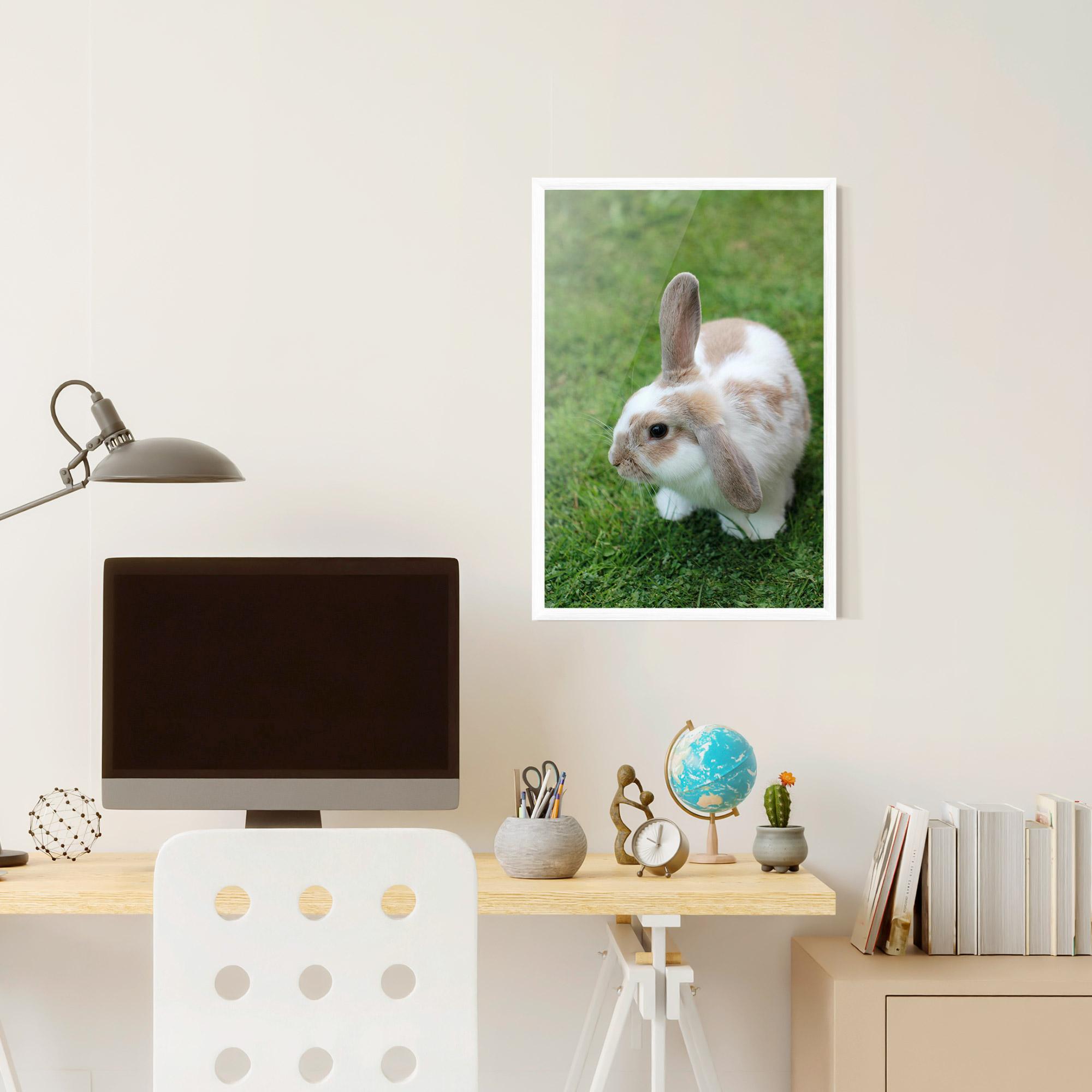 Gerahmte Poster Light Orange Bunny mockup 6