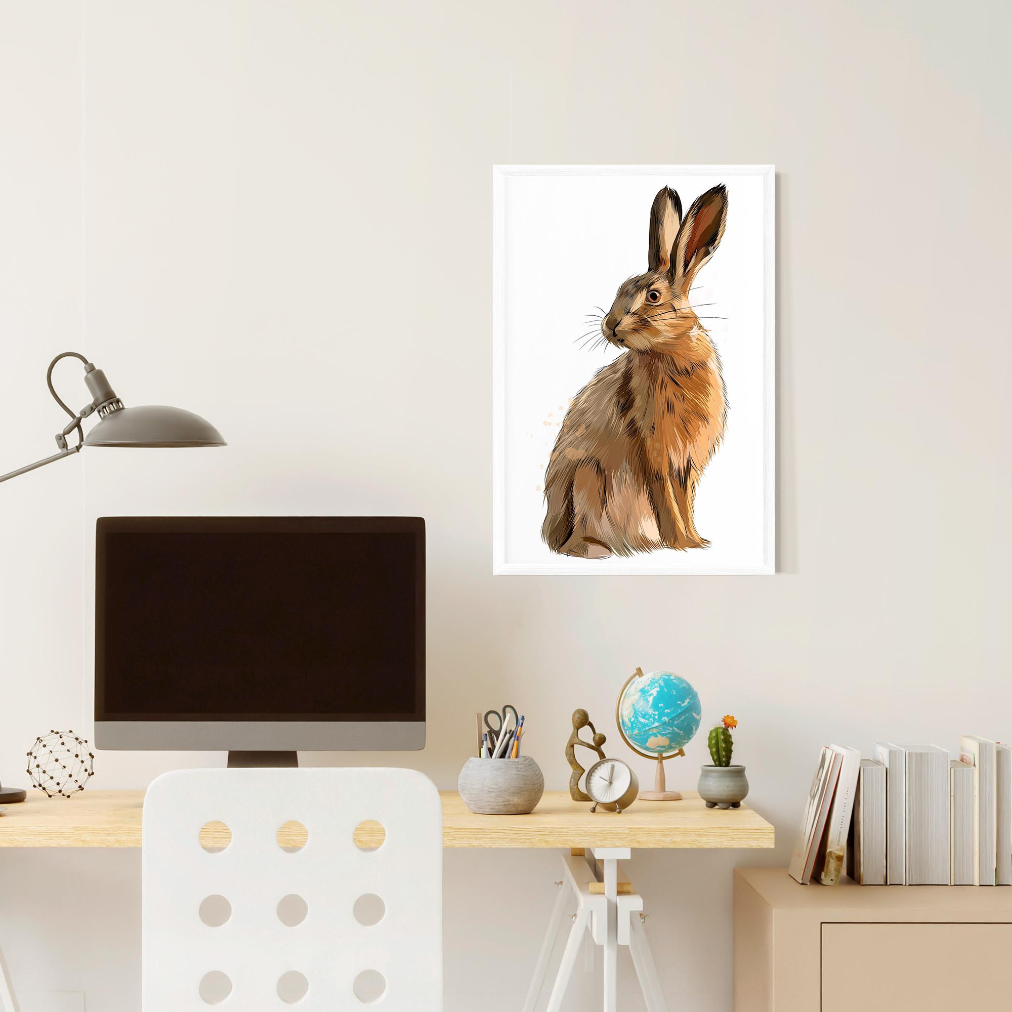 Gerahmte Poster Painted Bunny mockup 6
