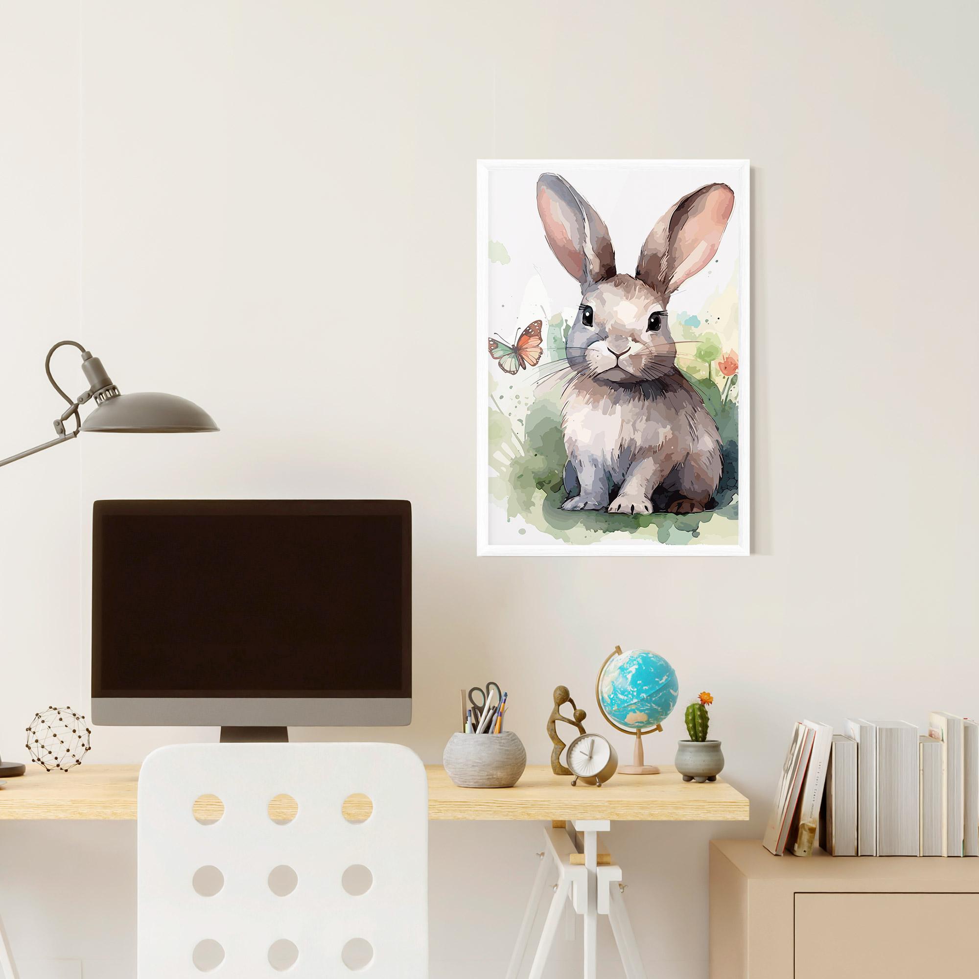 Gerahmte Poster Pretty Bunny Art mockup 6