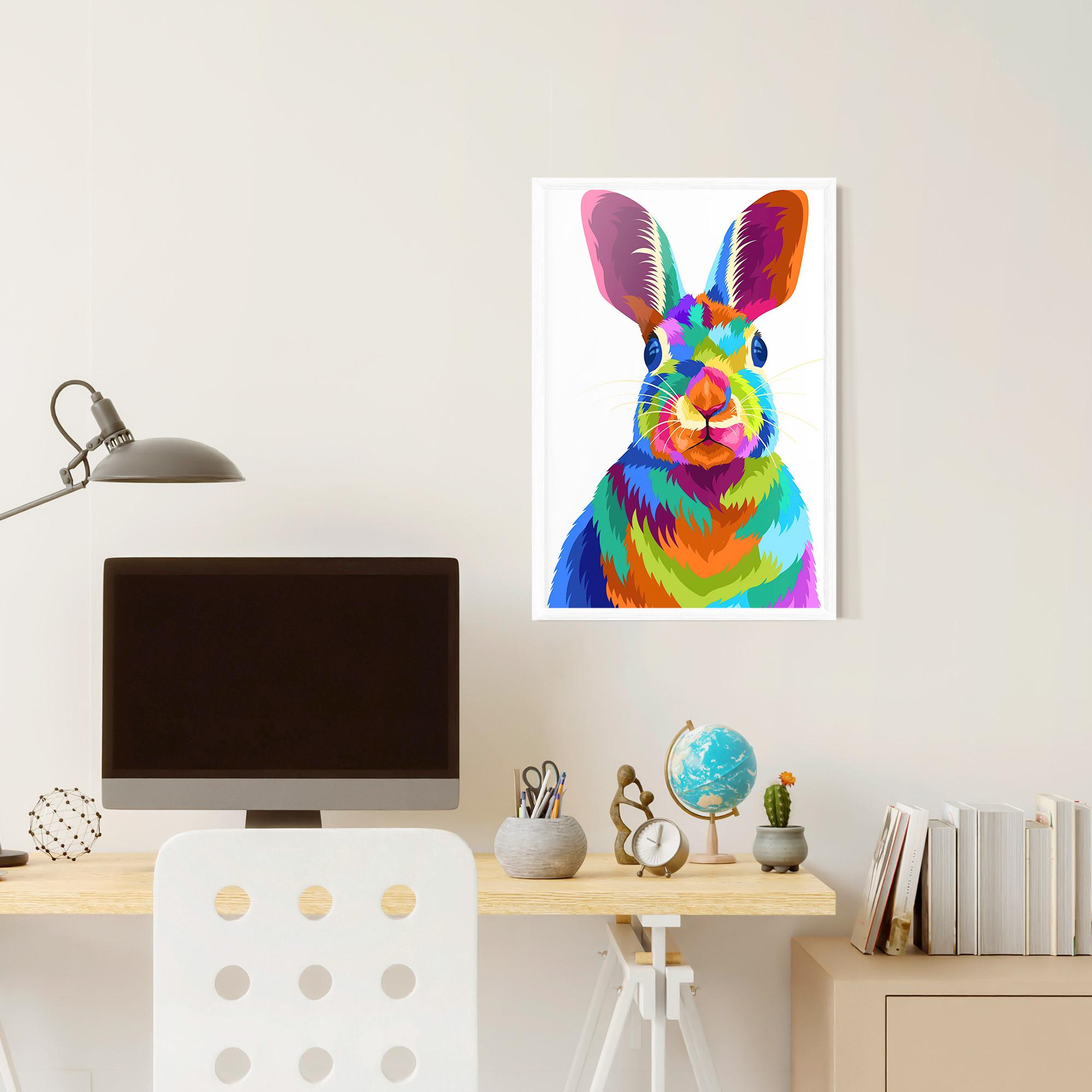 Gerahmte Poster Rabbit Art Style mockup 6