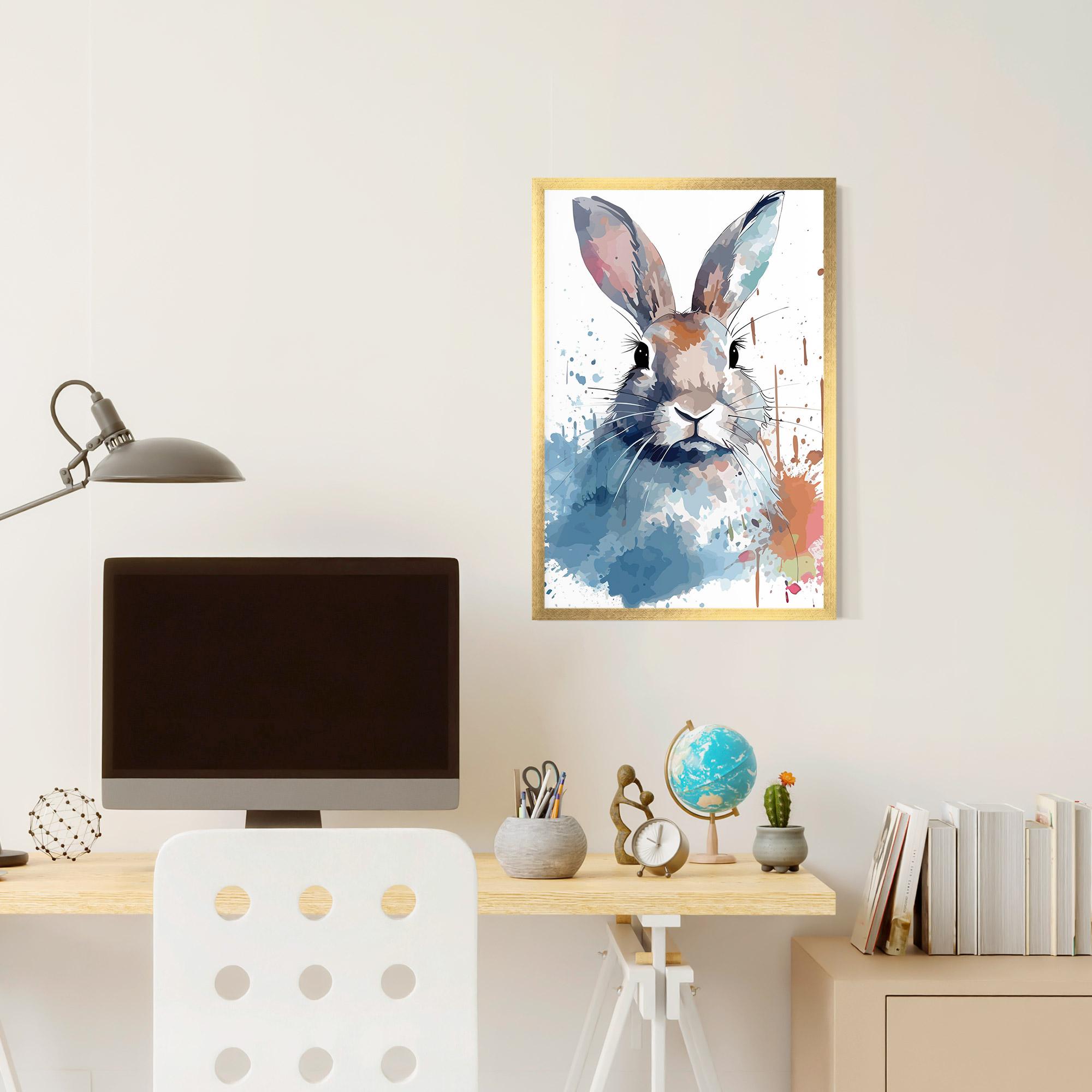 Gerahmte Poster Bunny Art Splash mockup 6