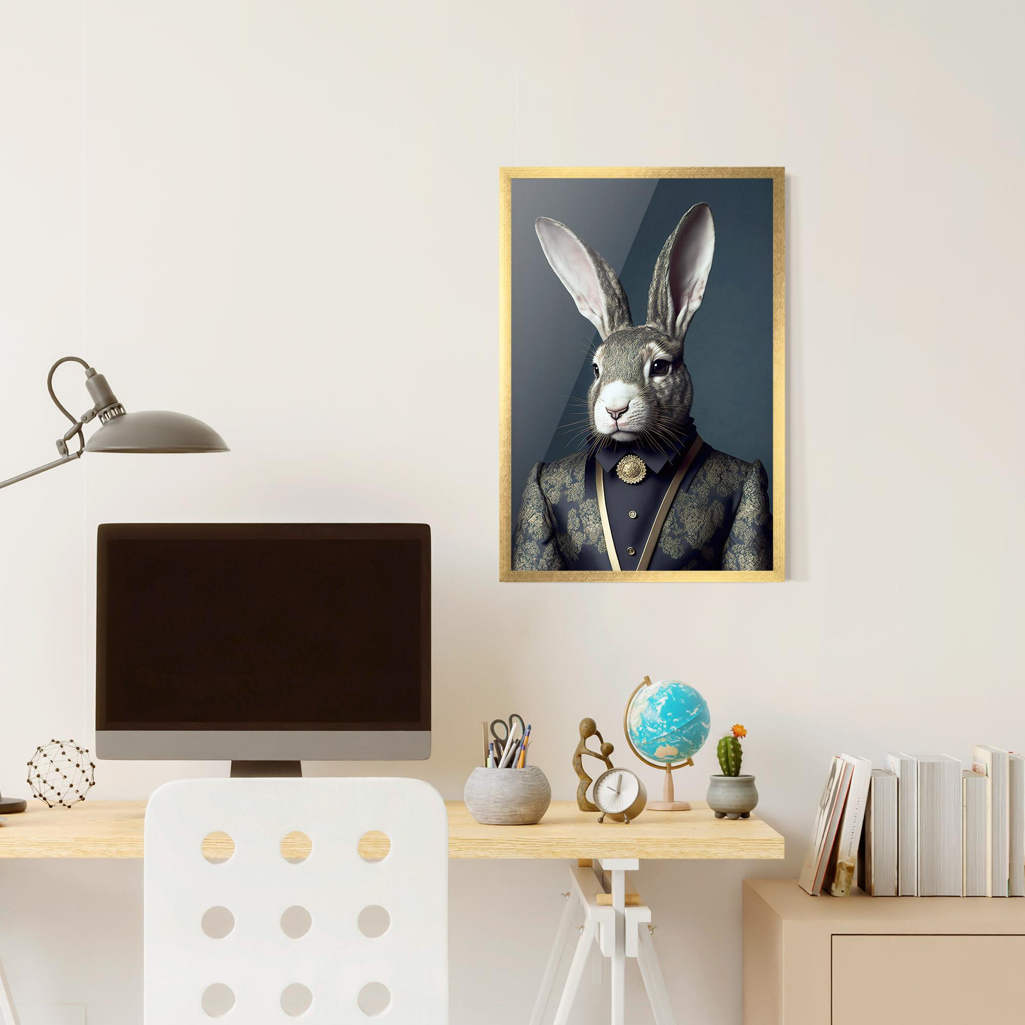 Gerahmte Poster Elegant Rabbit mockup 6