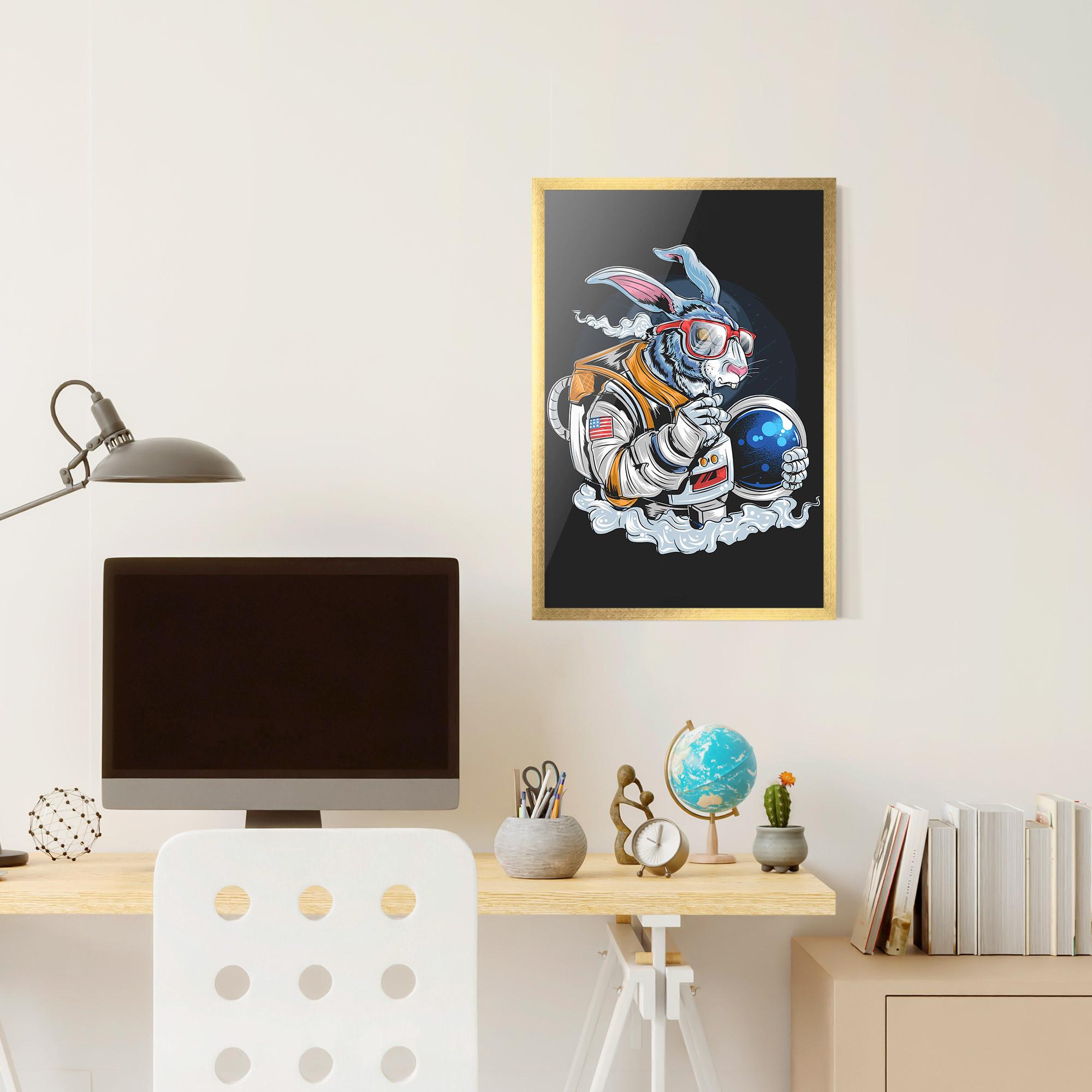 Gerahmte Poster Moon Bunny mockup 6