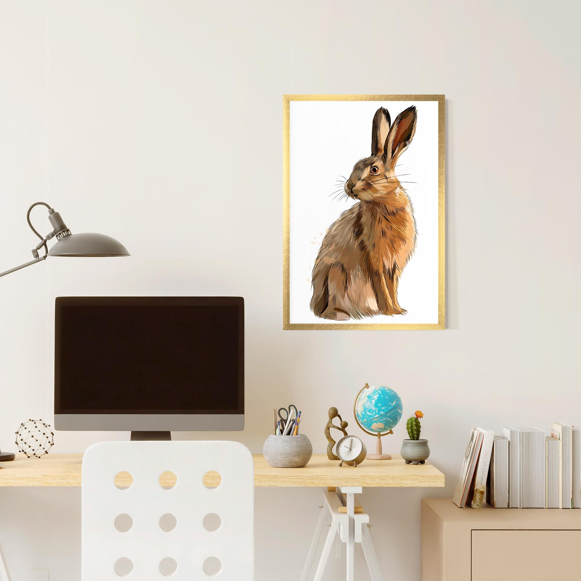 Gerahmte Poster Painted Bunny mockup 6