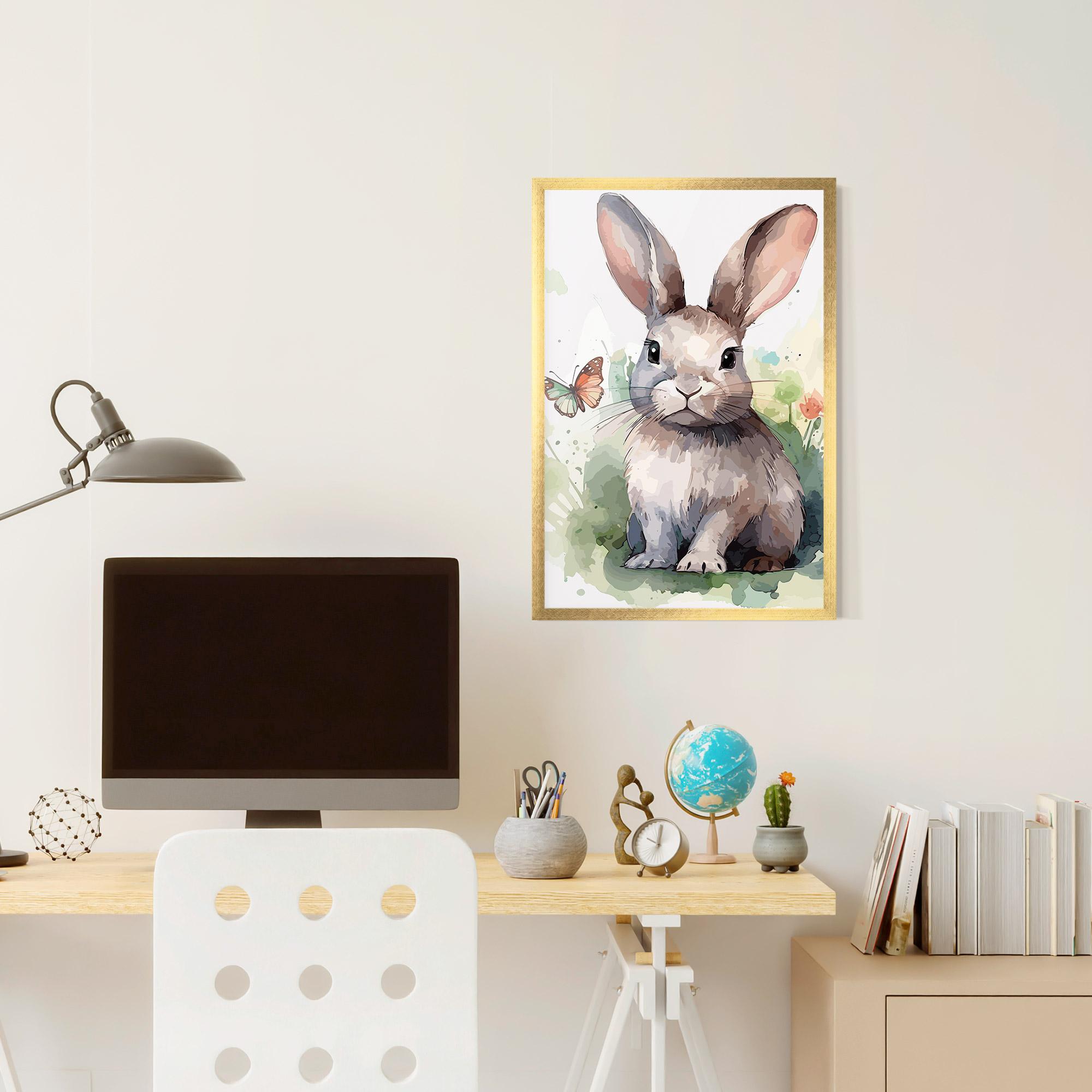 Gerahmte Poster Pretty Bunny Art mockup 6