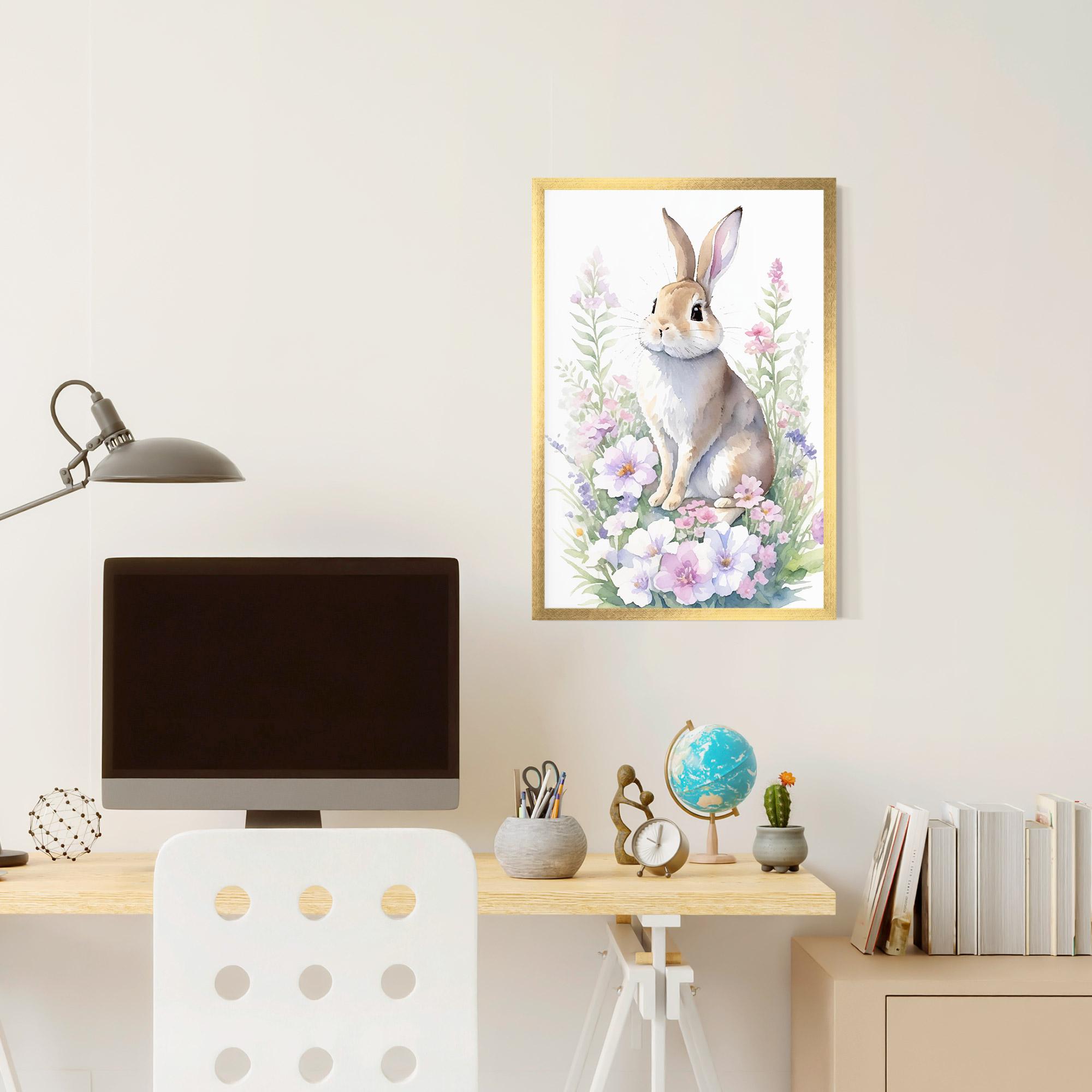 Gerahmte Poster Pretty Cute Bunny mockup 6