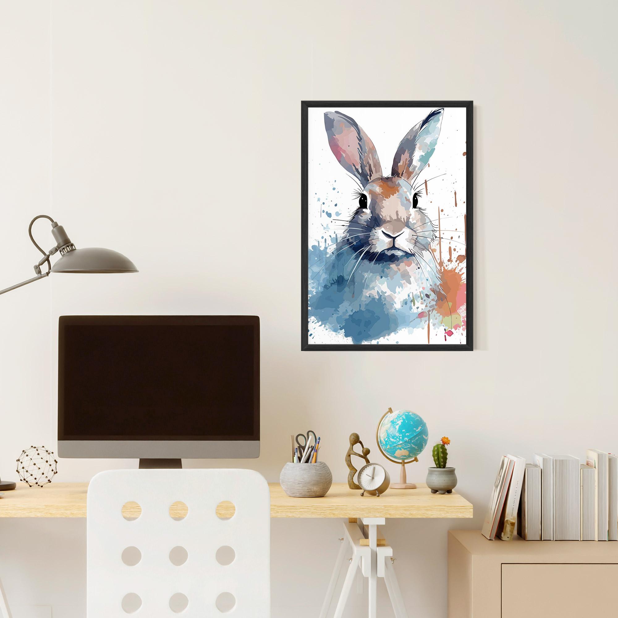 Gerahmte Poster Bunny Art Splash mockup 6