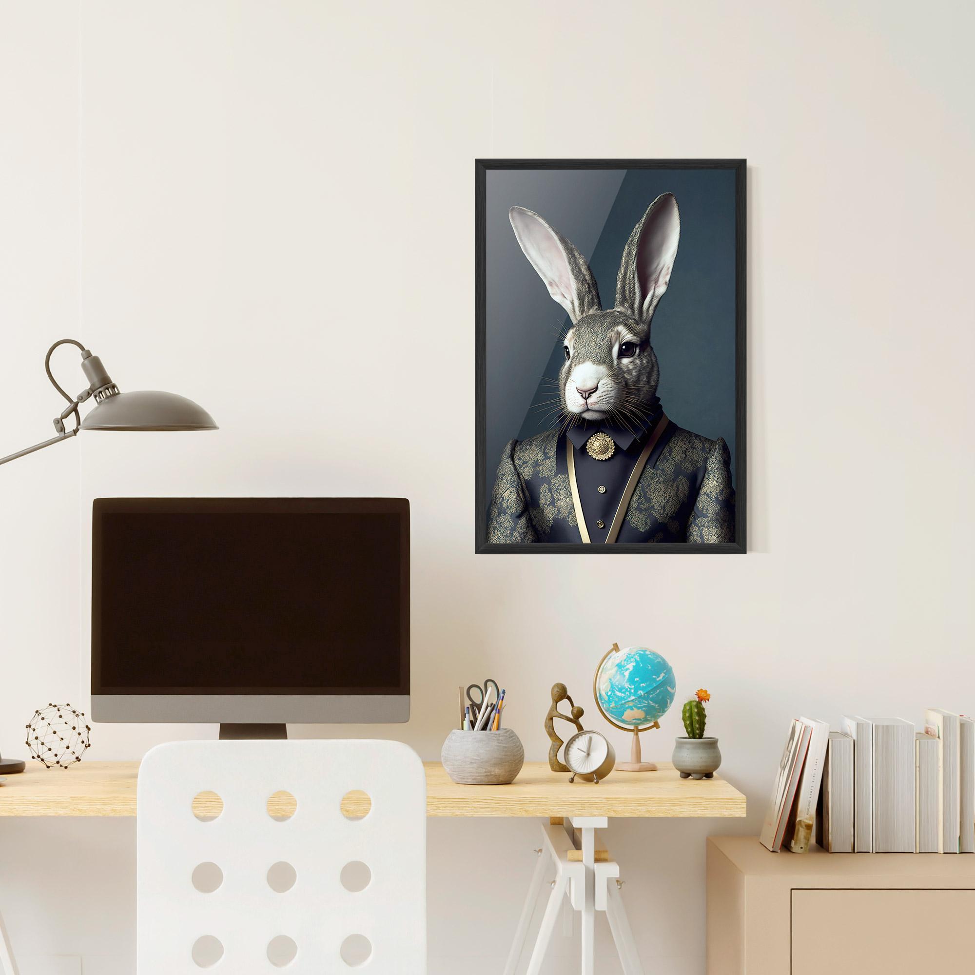 Gerahmte Poster Elegant Rabbit mockup 6