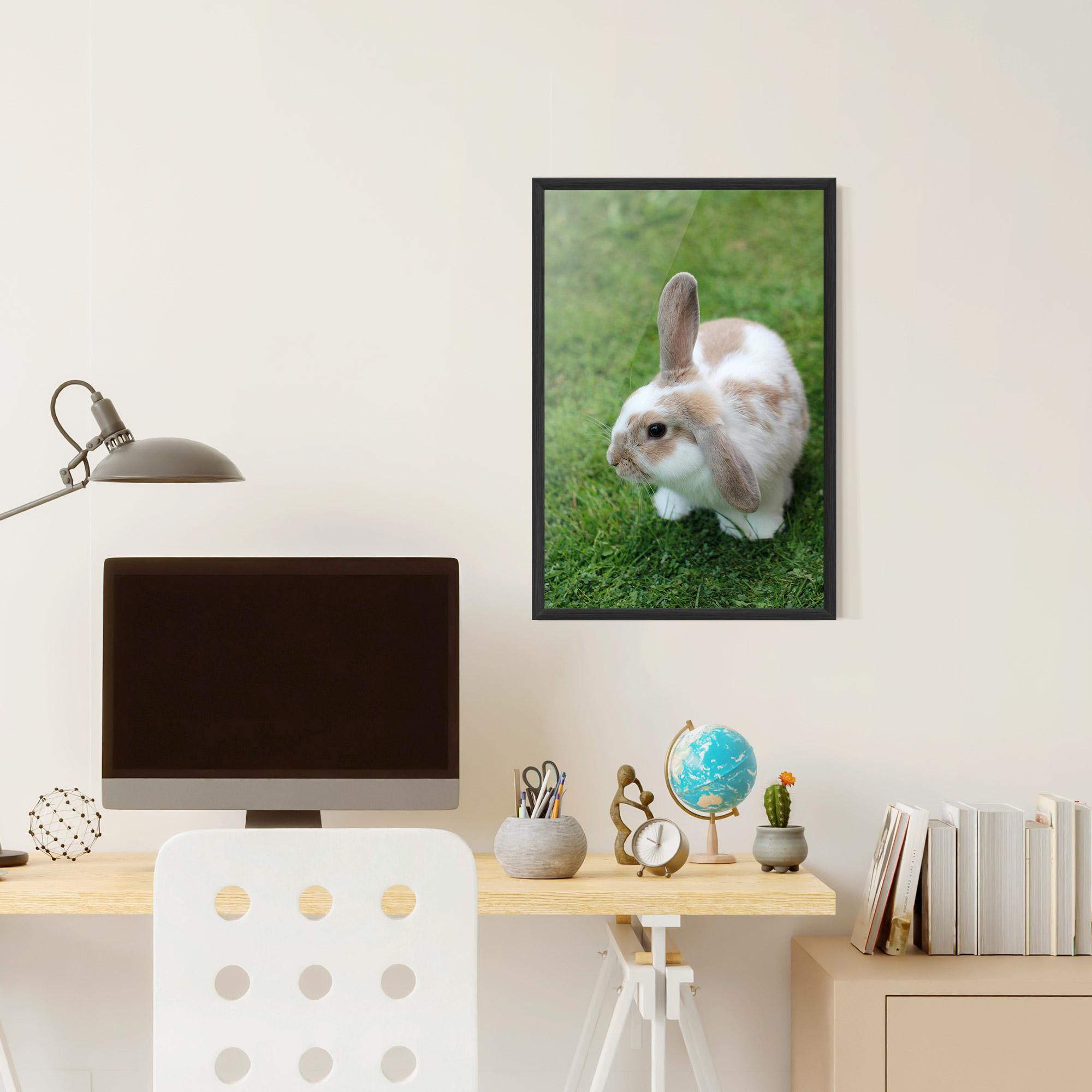Gerahmte Poster Light Orange Bunny mockup 6