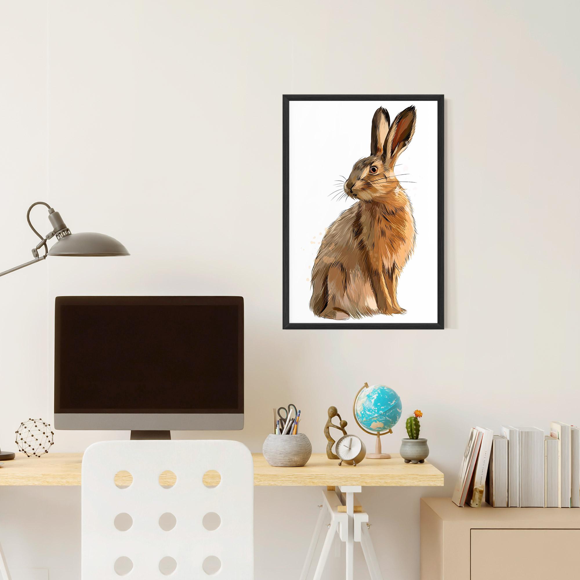 Gerahmte Poster Painted Bunny mockup 6
