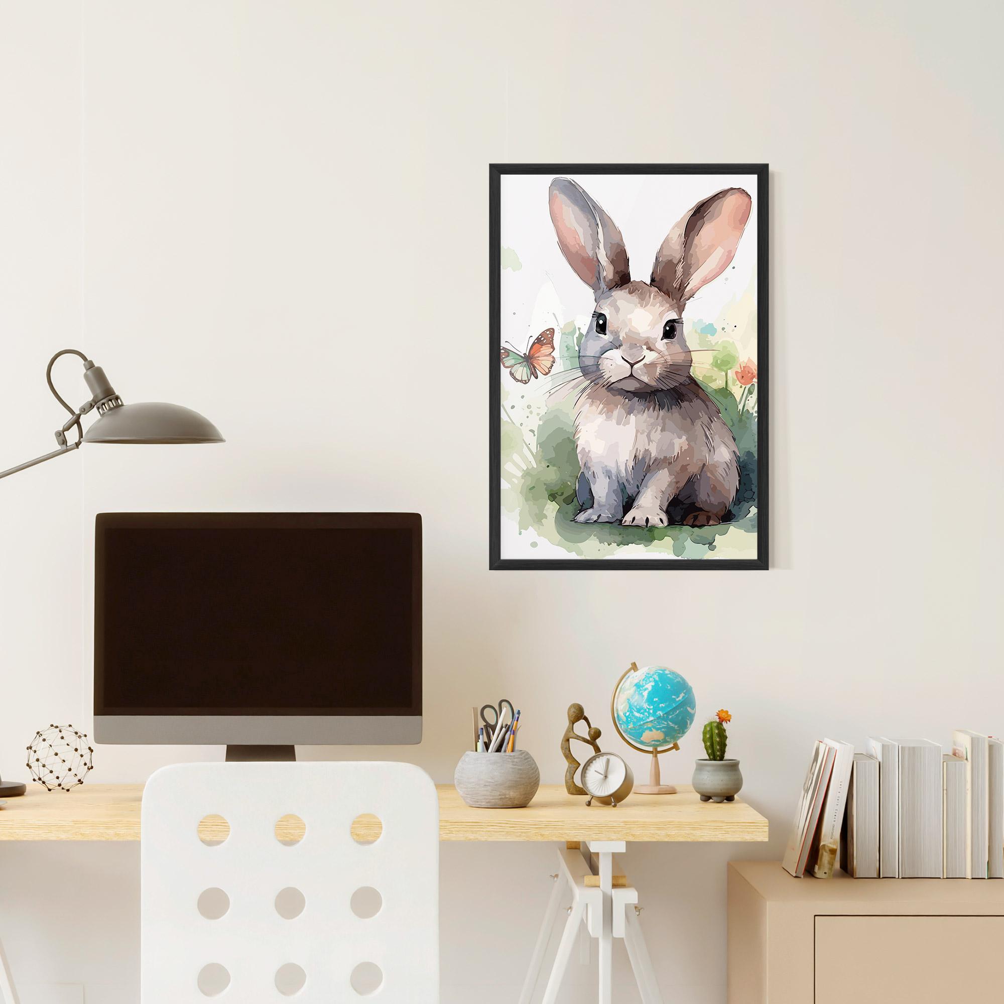 Gerahmte Poster Pretty Bunny Art mockup 6