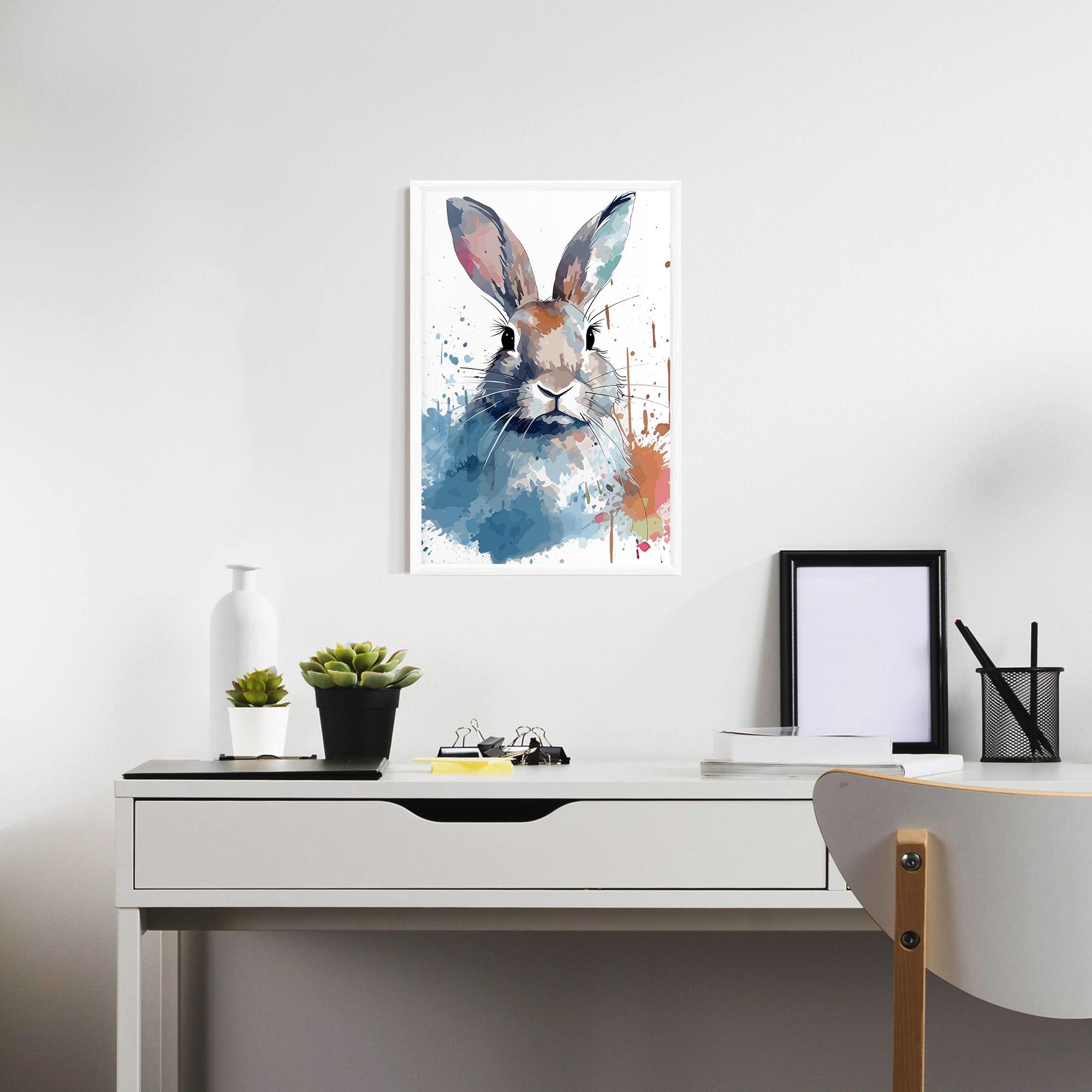 Gerahmte Poster Bunny Art Splash mockup 7