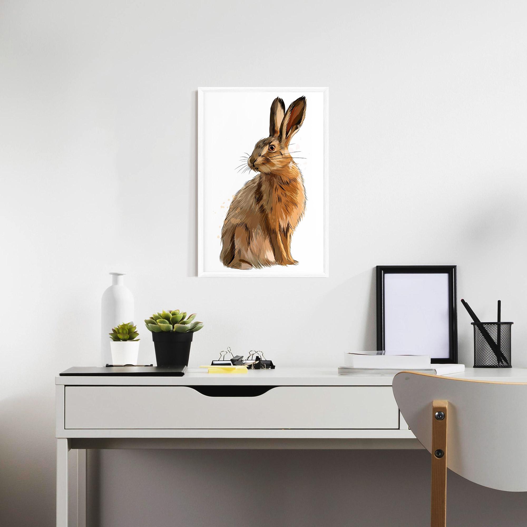 Gerahmte Poster Painted Bunny mockup 7