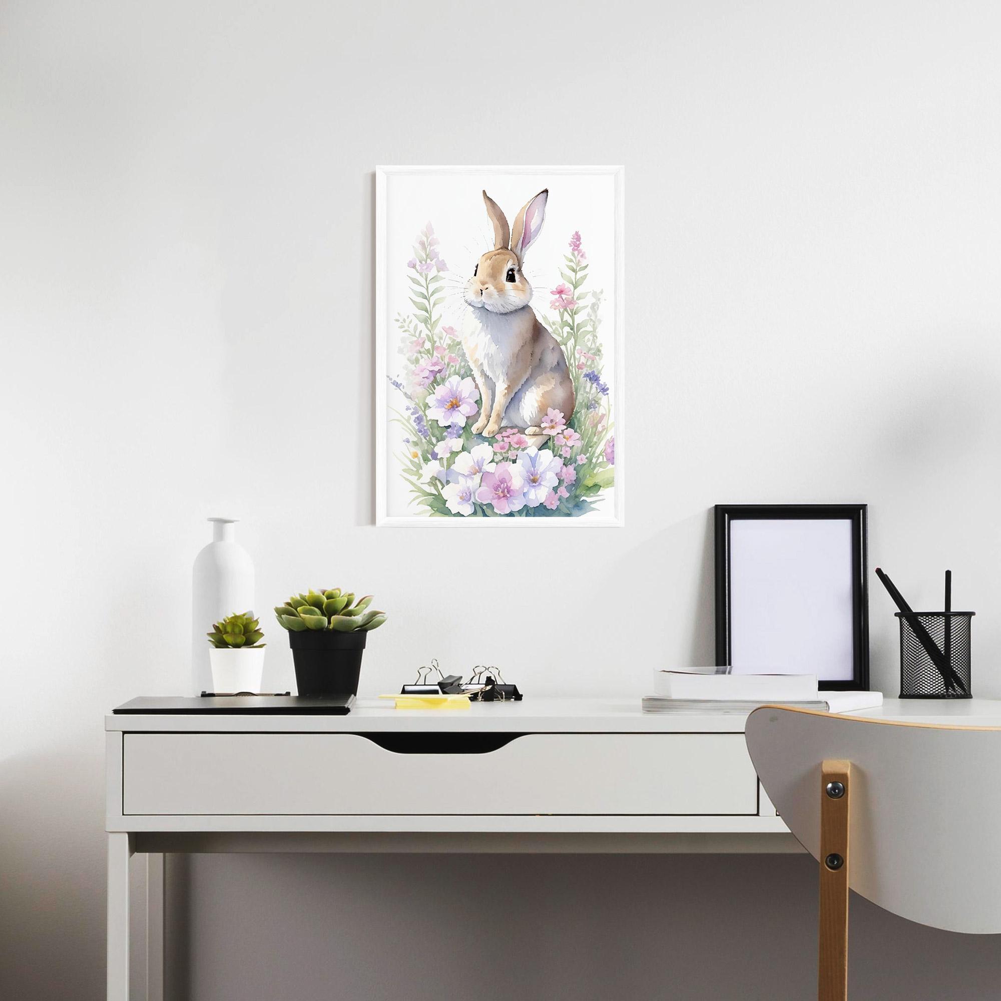 Gerahmte Poster Pretty Cute Bunny mockup 7