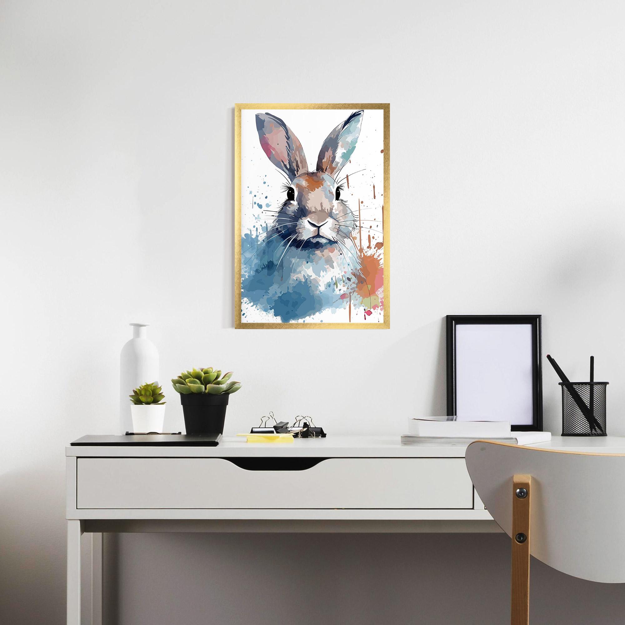 Gerahmte Poster Bunny Art Splash mockup 7