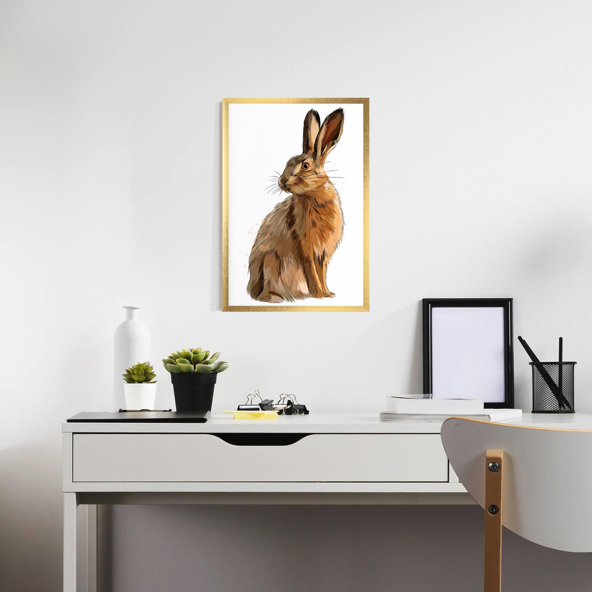 Gerahmte Poster Painted Bunny mockup 7