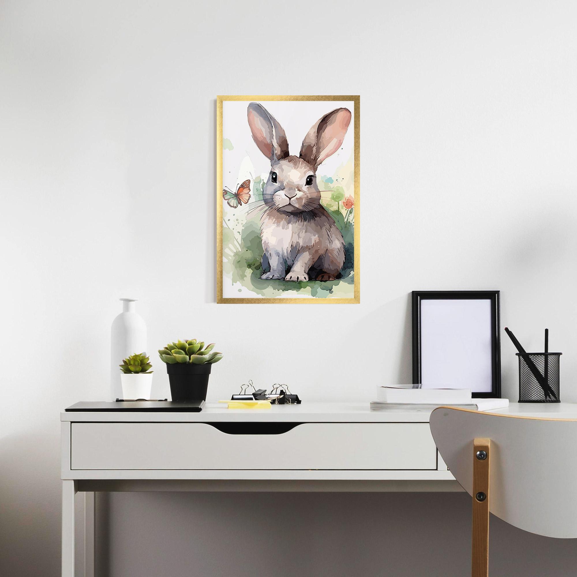 Gerahmte Poster Pretty Bunny Art mockup 7