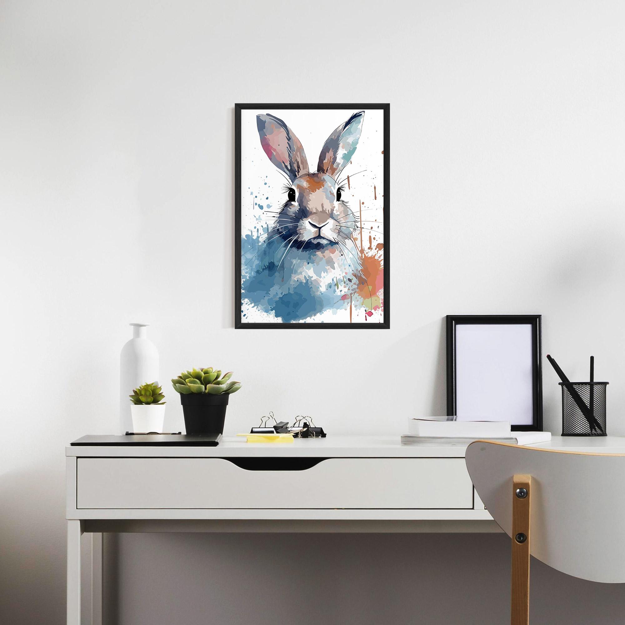 Gerahmte Poster Bunny Art Splash mockup 7