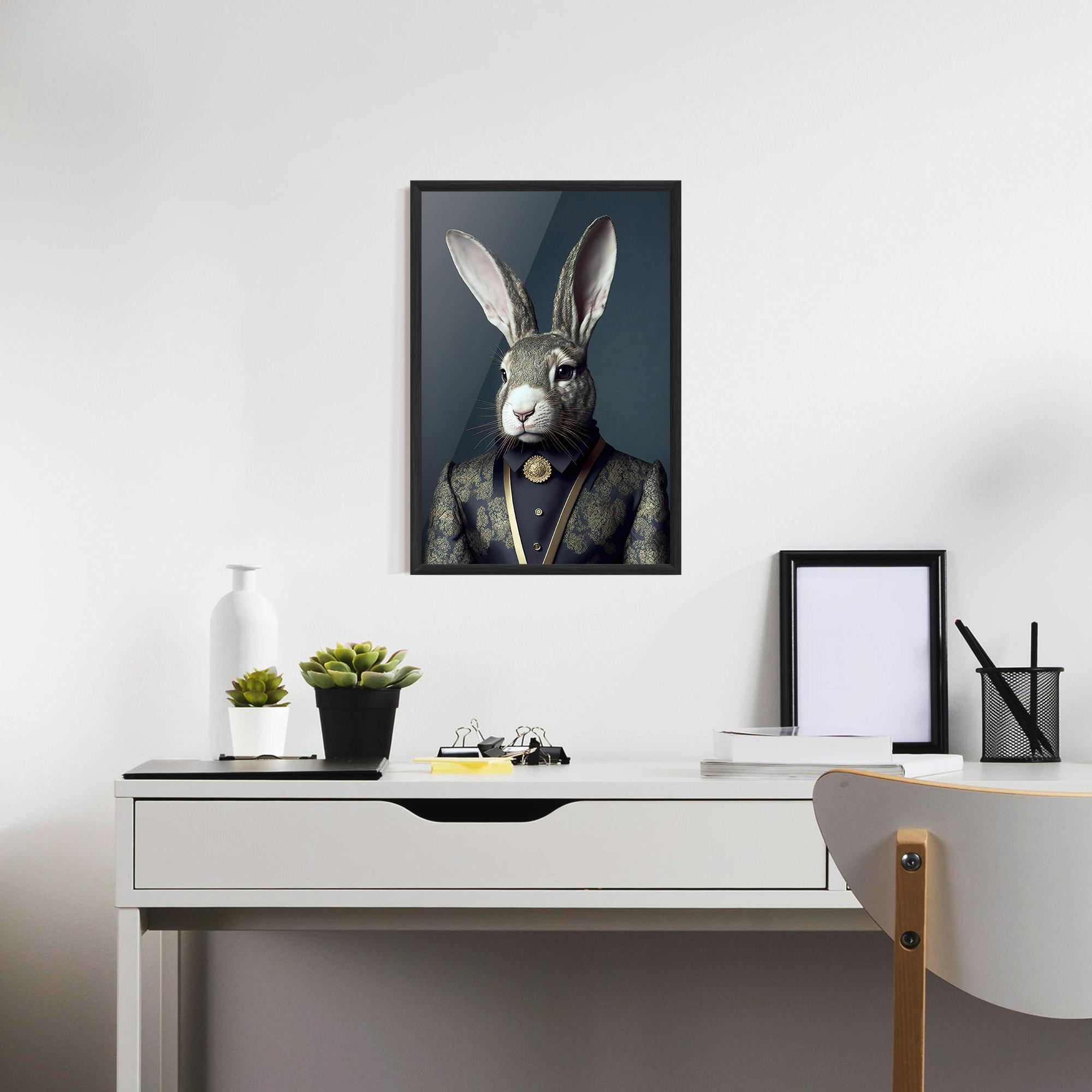 Gerahmte Poster Elegant Rabbit mockup 7