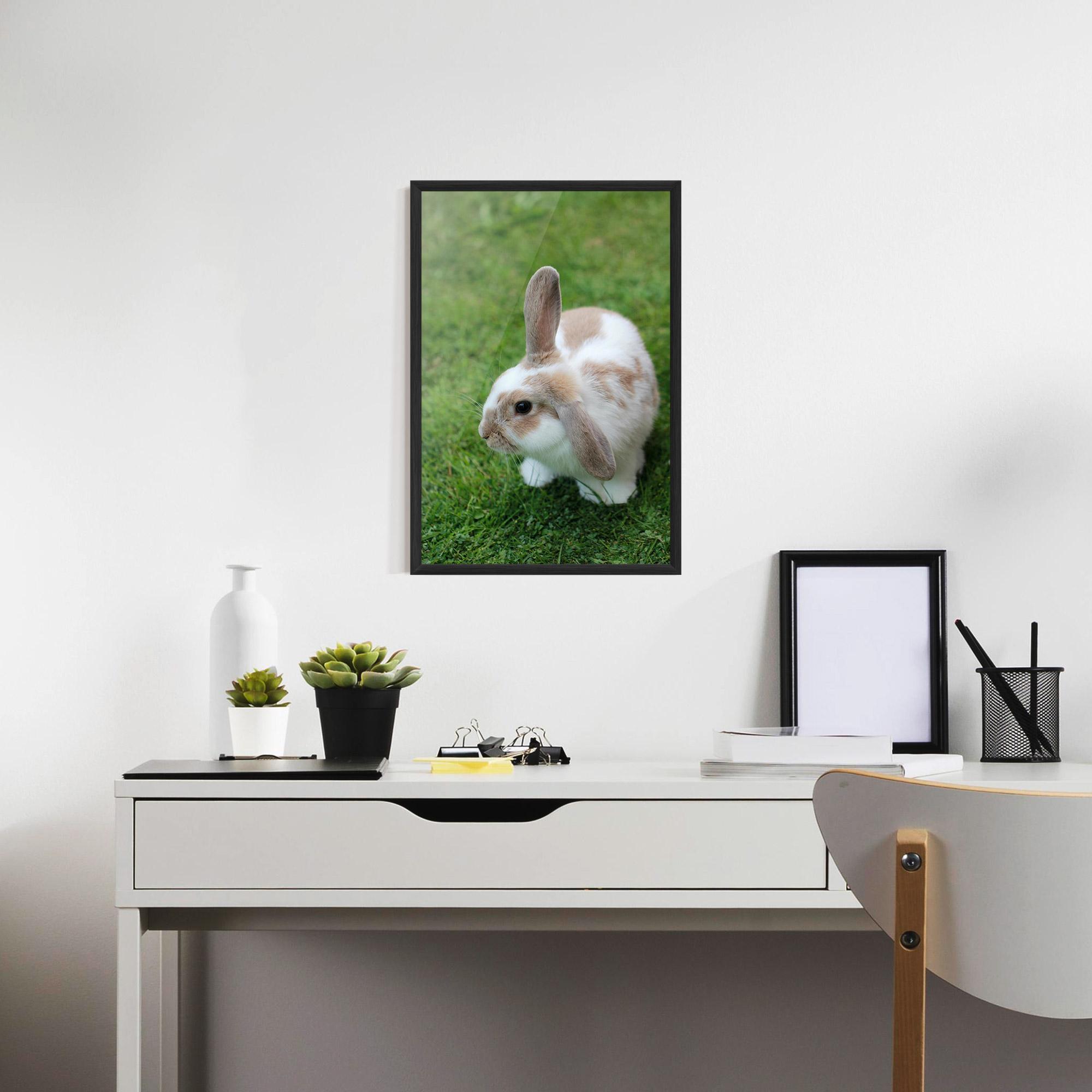 Gerahmte Poster Light Orange Bunny mockup 7