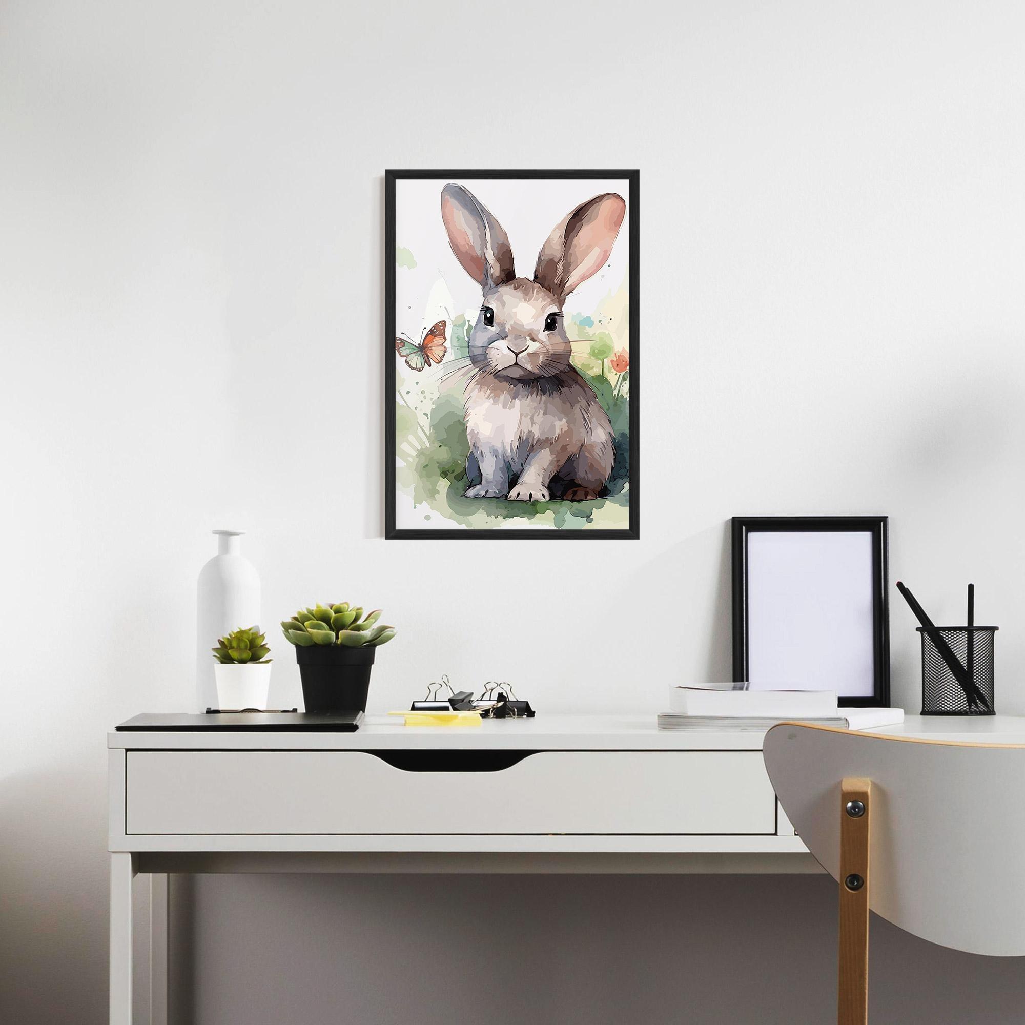 Gerahmte Poster Pretty Bunny Art mockup 7
