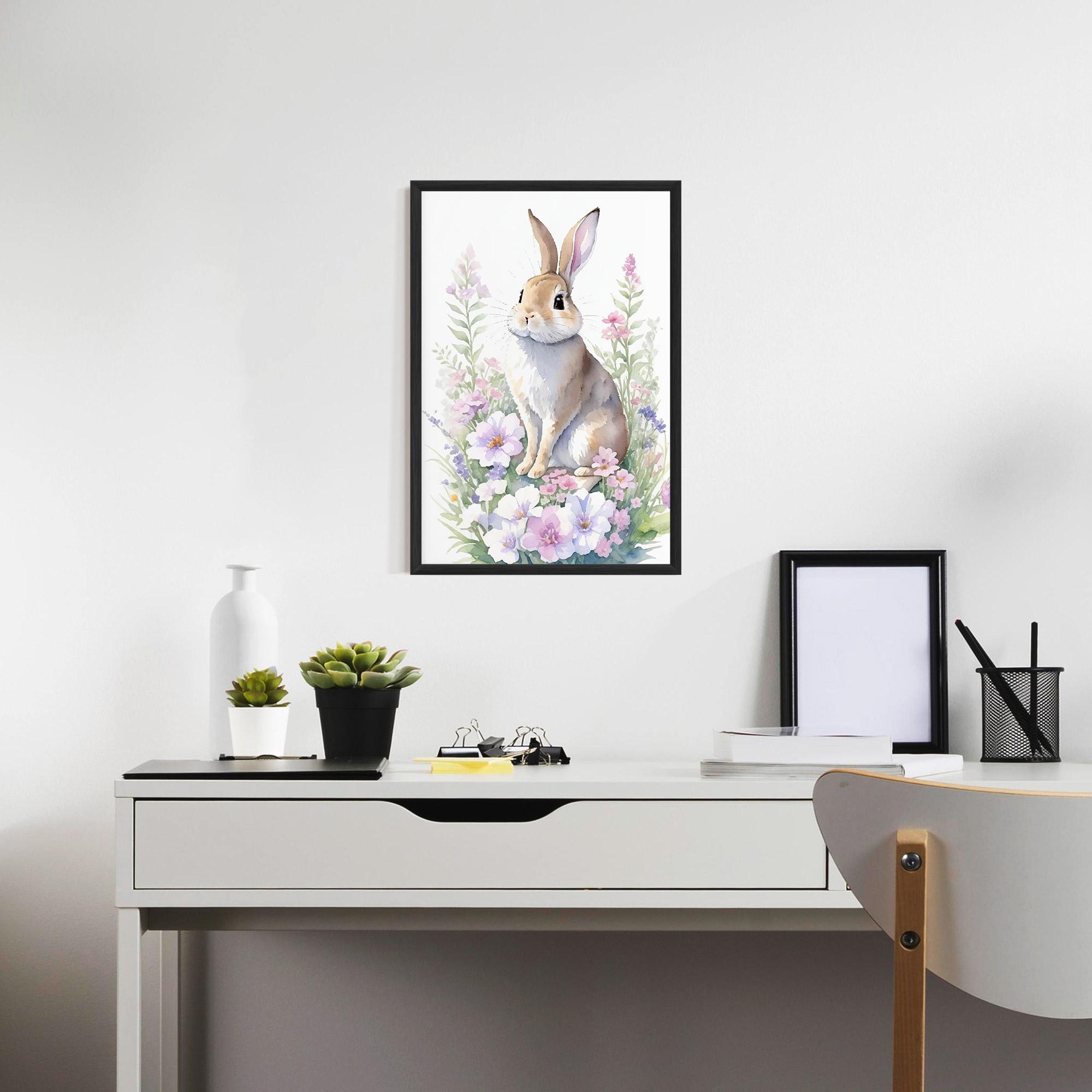 Gerahmte Poster Pretty Cute Bunny mockup 7