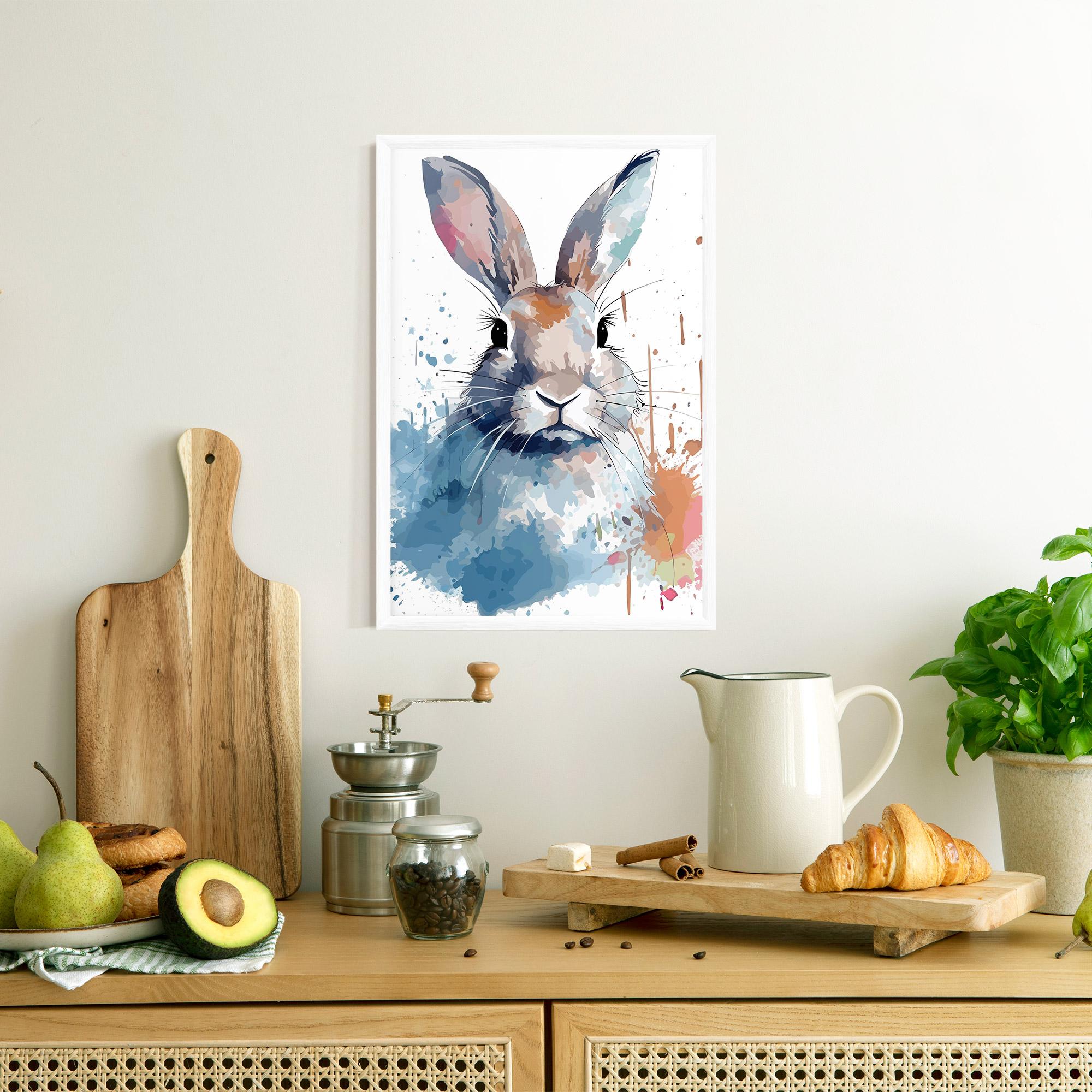 Gerahmte Poster Bunny Art Splash mockup 8