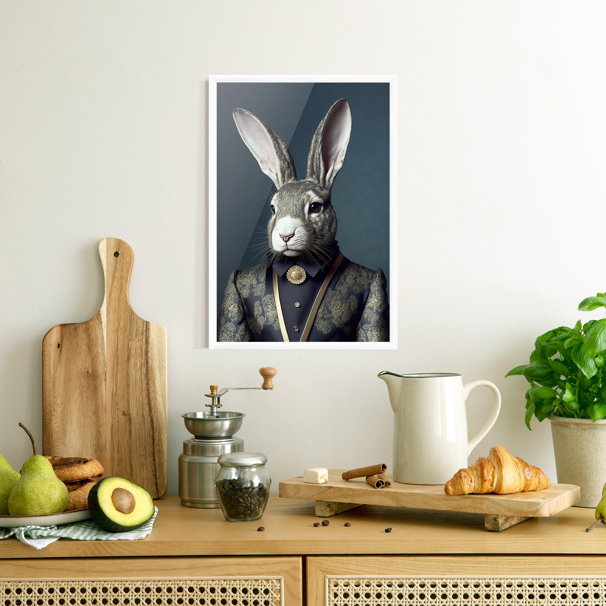 Gerahmte Poster Elegant Rabbit mockup 8
