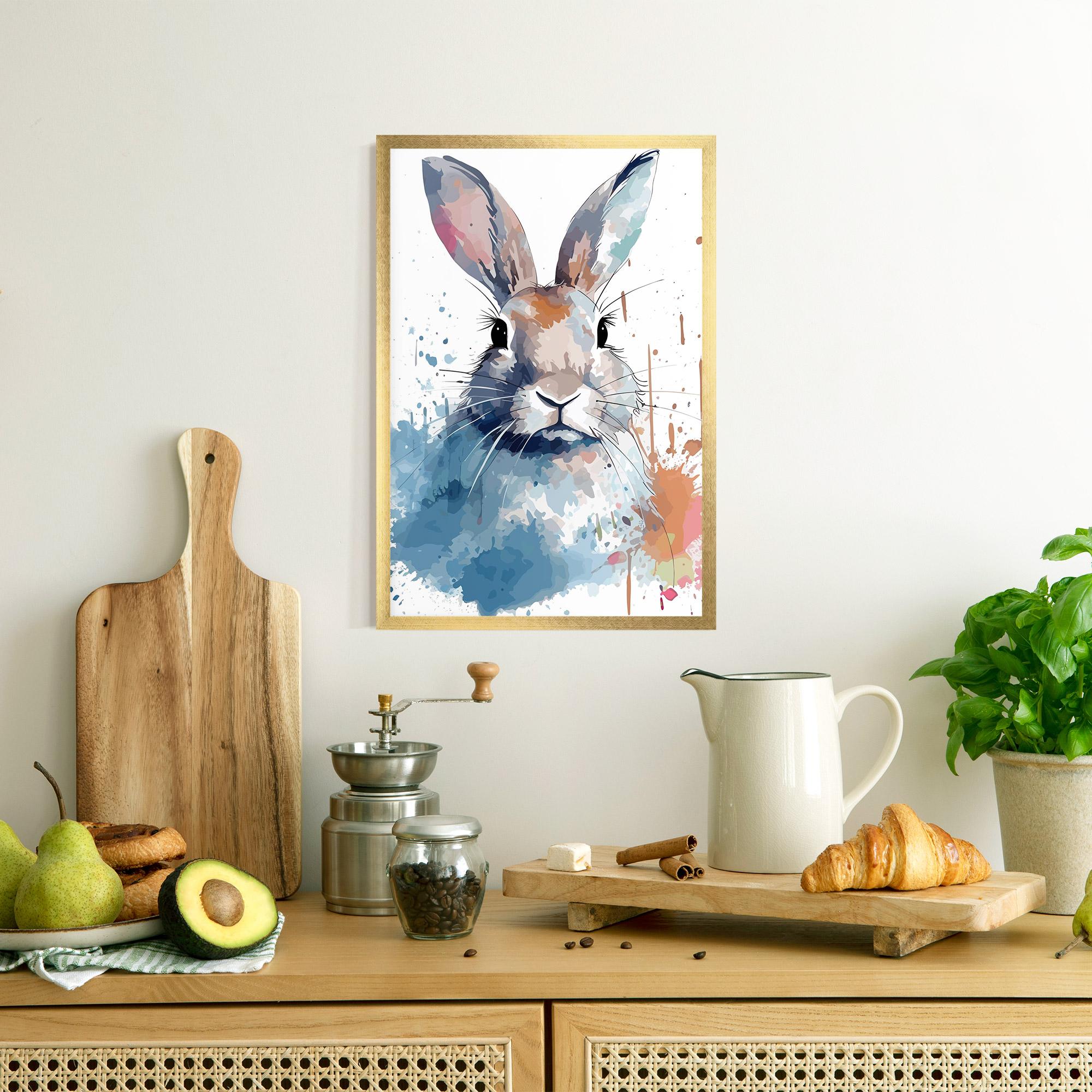 Gerahmte Poster Bunny Art Splash mockup 8
