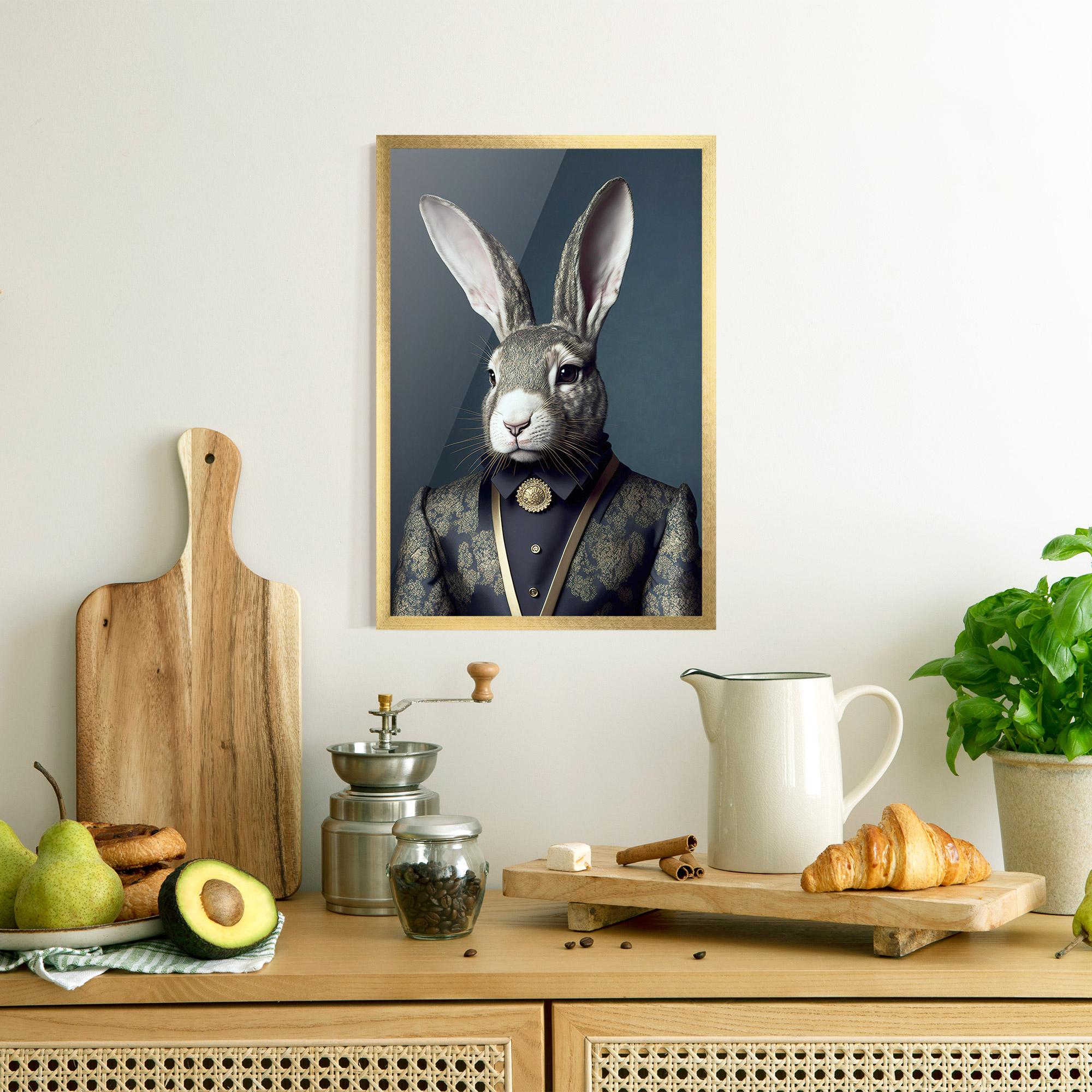 Gerahmte Poster Elegant Rabbit mockup 8