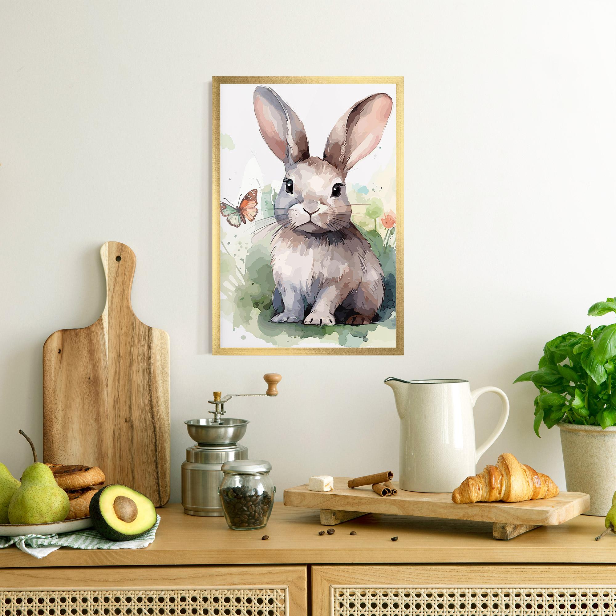 Gerahmte Poster Pretty Bunny Art mockup 8