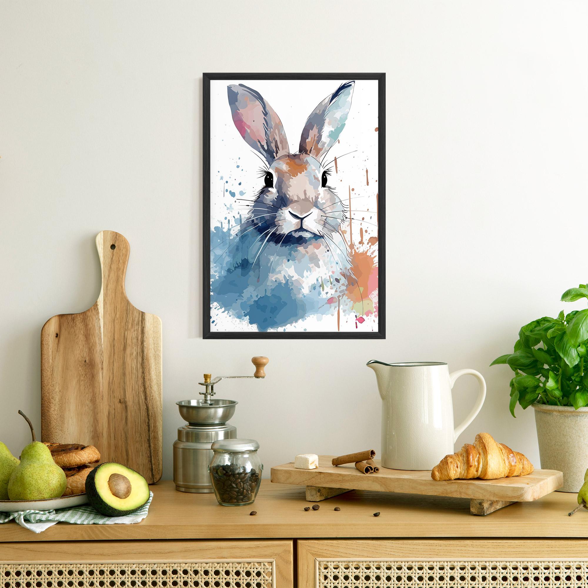 Gerahmte Poster Bunny Art Splash mockup 8