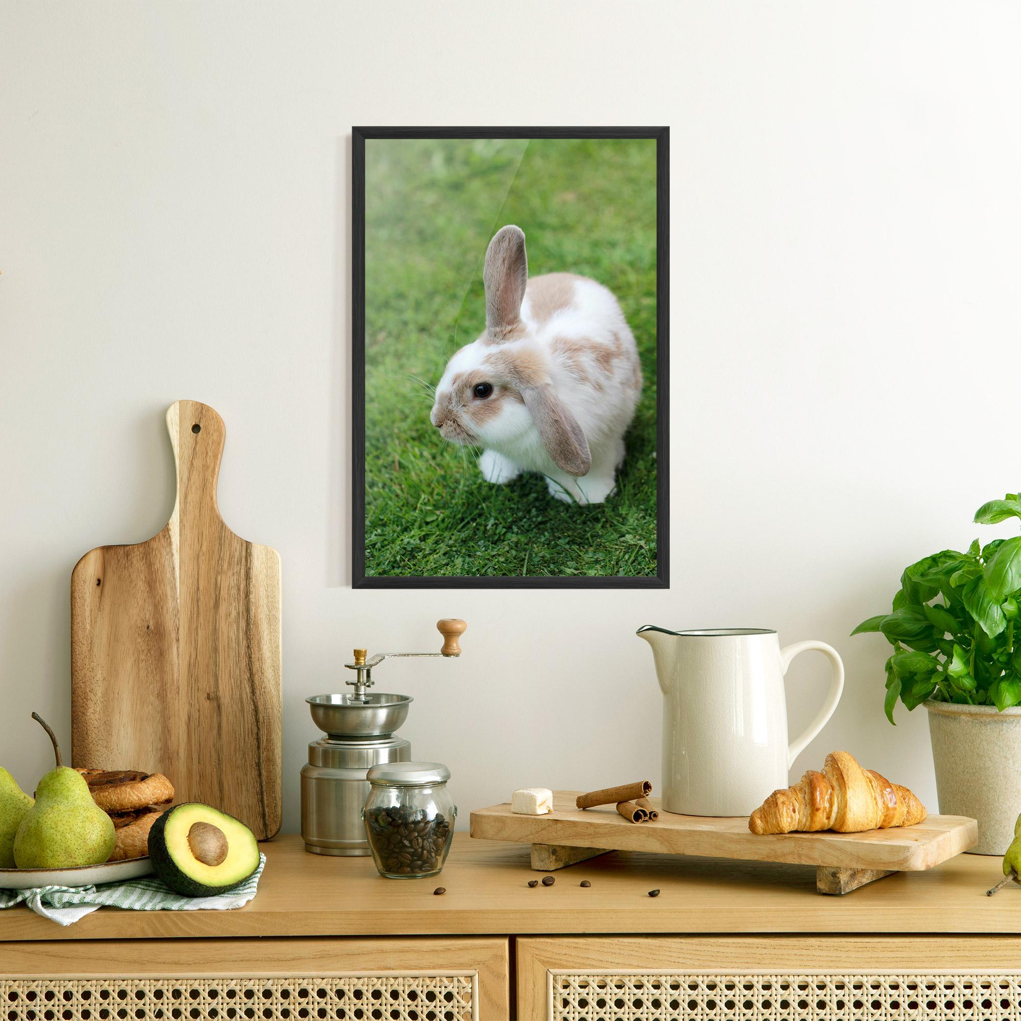 Gerahmte Poster Light Orange Bunny mockup 8