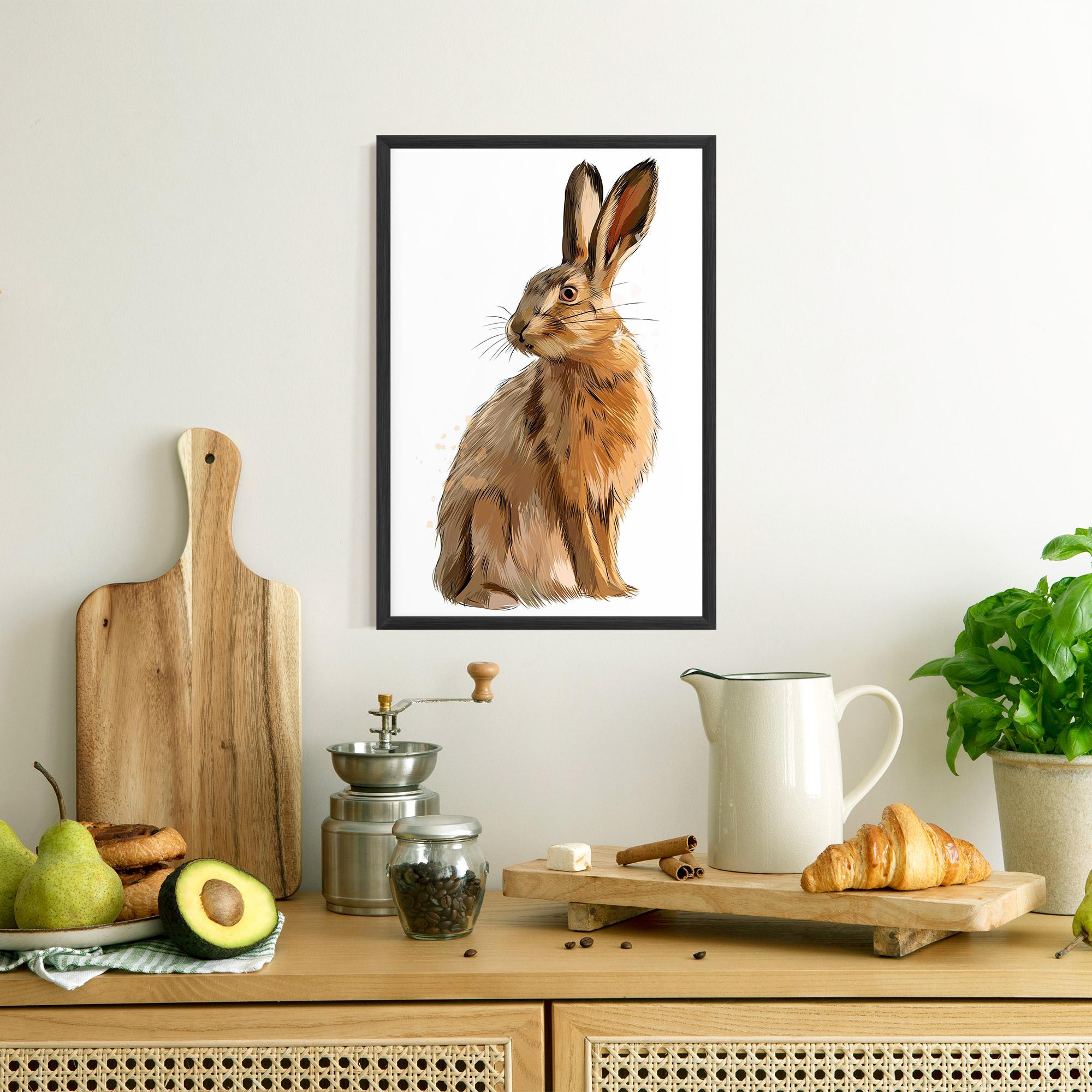 Gerahmte Poster Painted Bunny mockup 8