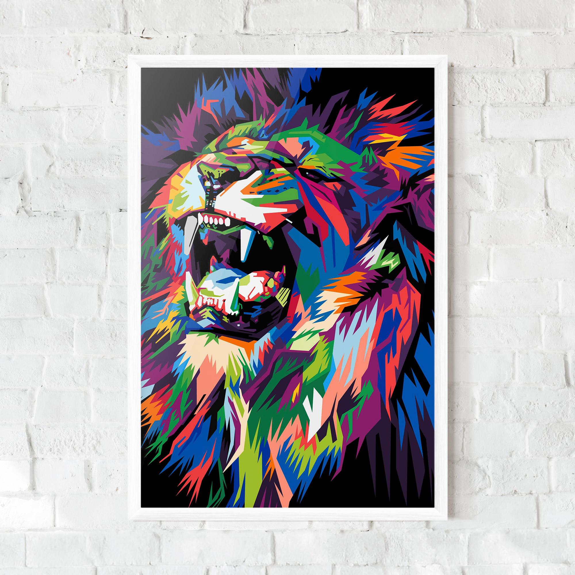 Gerahmte Poster Beautiful Lion mockup 0