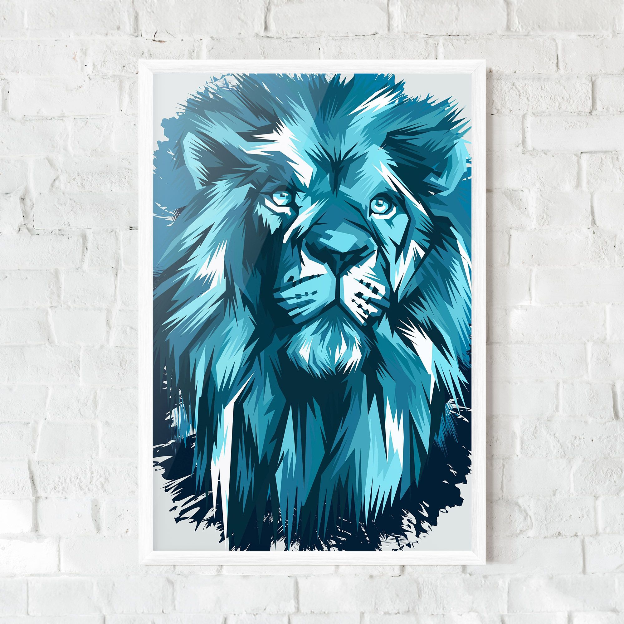 Blue Lion Head mockup 0