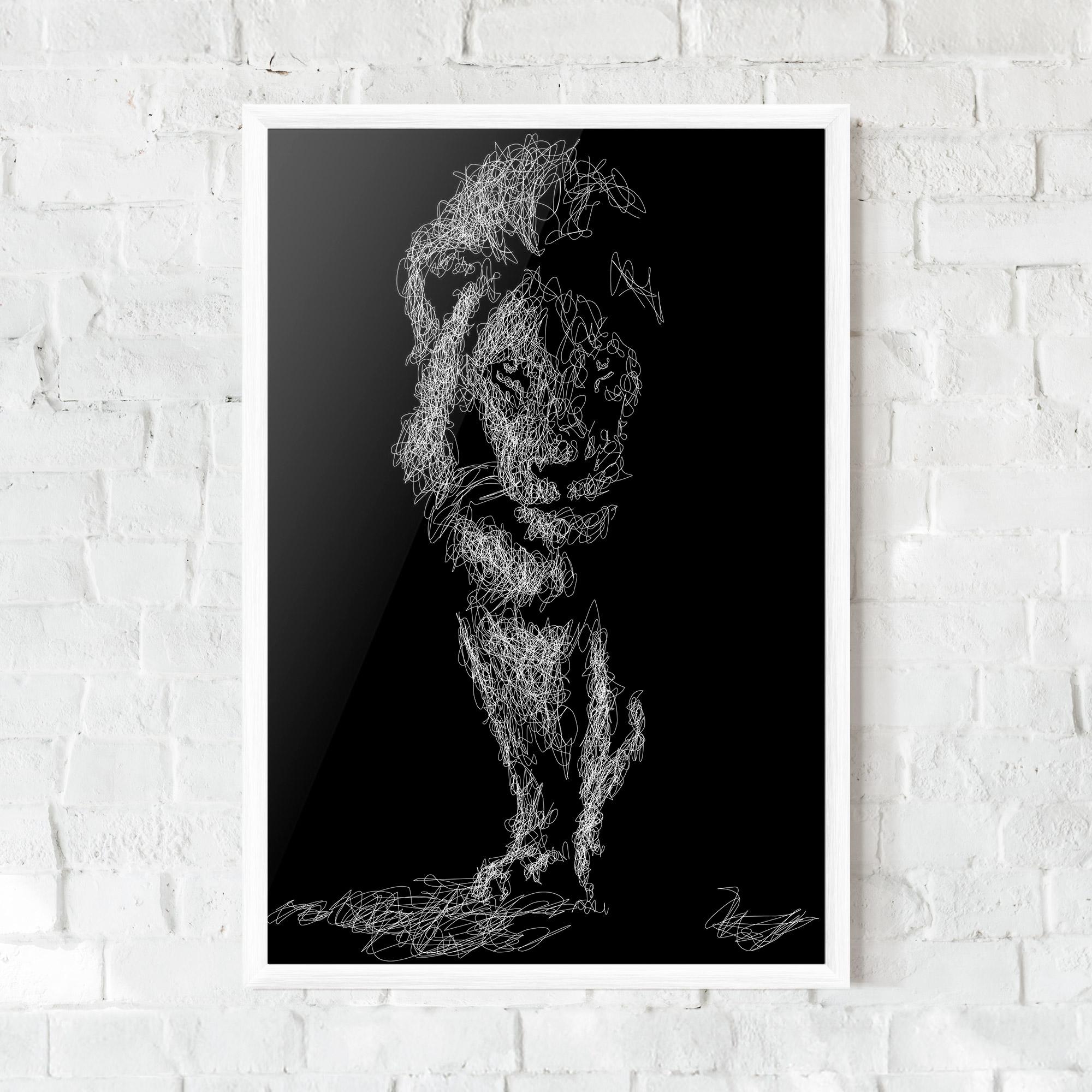 Gerahmte Poster Lion Signature mockup 0