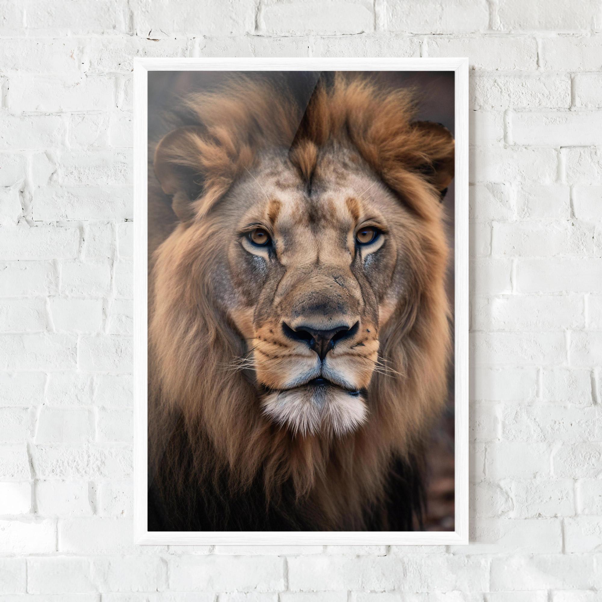 Gerahmte Poster Wild Lion View mockup 0