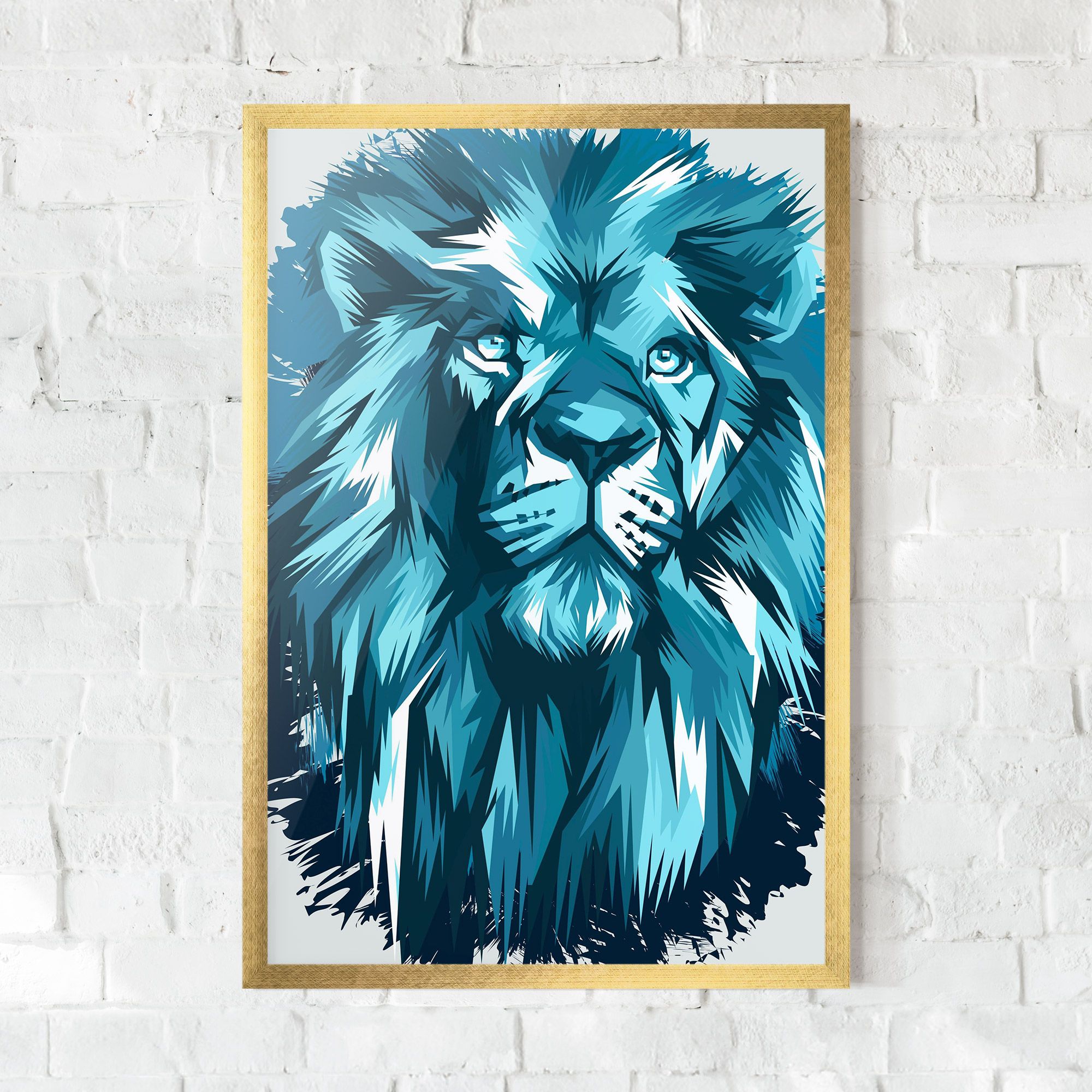 Blue Lion Head mockup 0