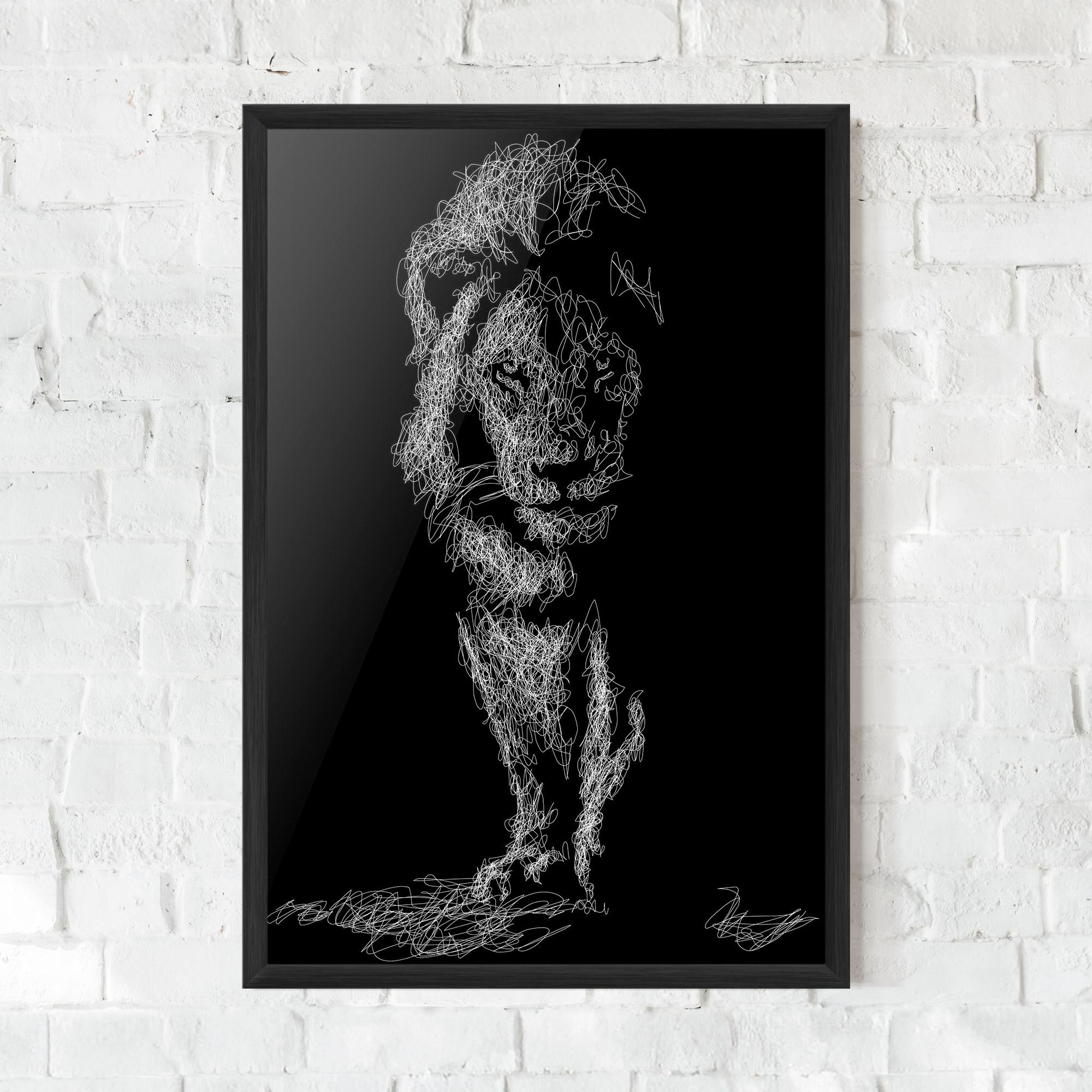 Gerahmte Poster Lion Signature mockup 0