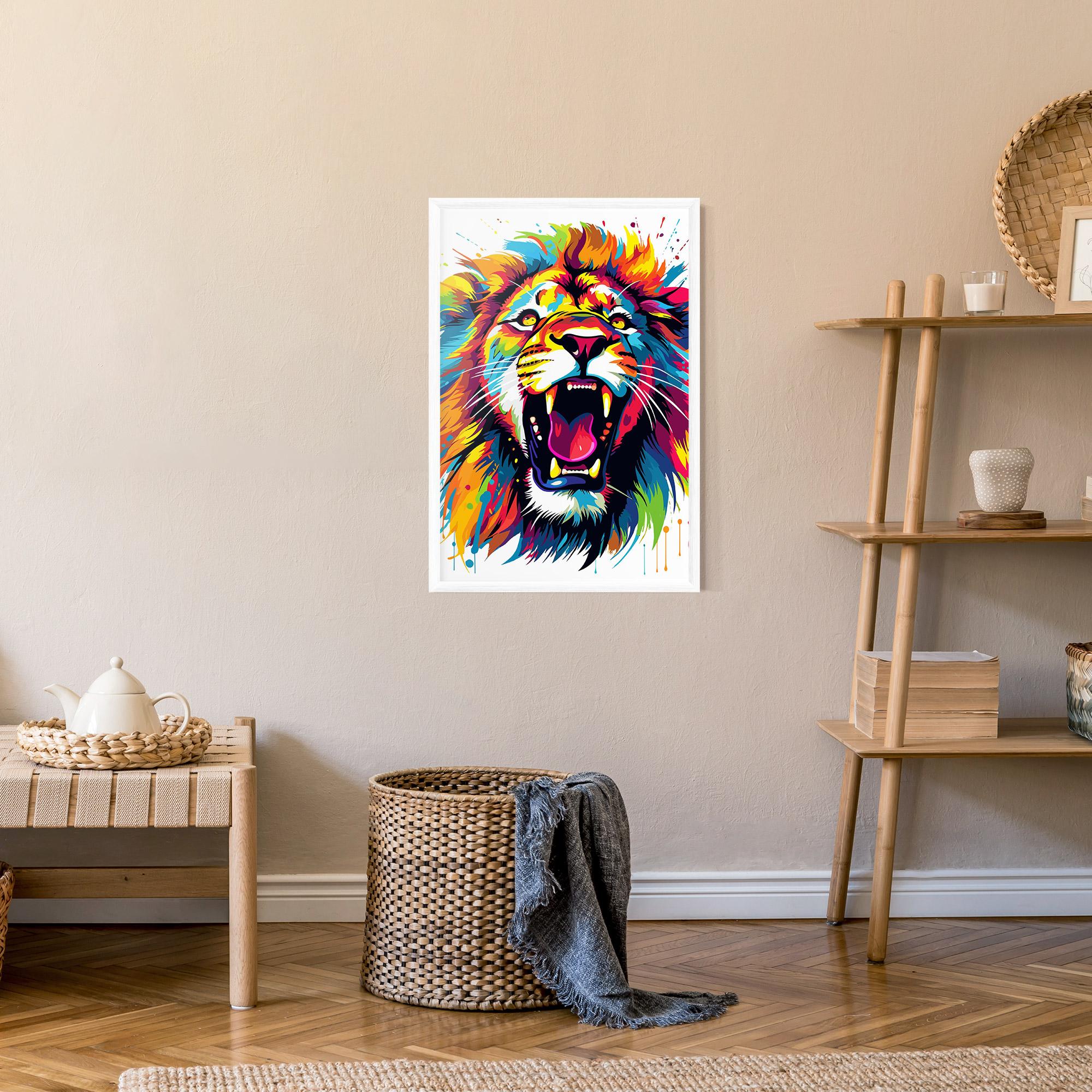 Gerahmte Poster Angry Lion Mix mockup 9
