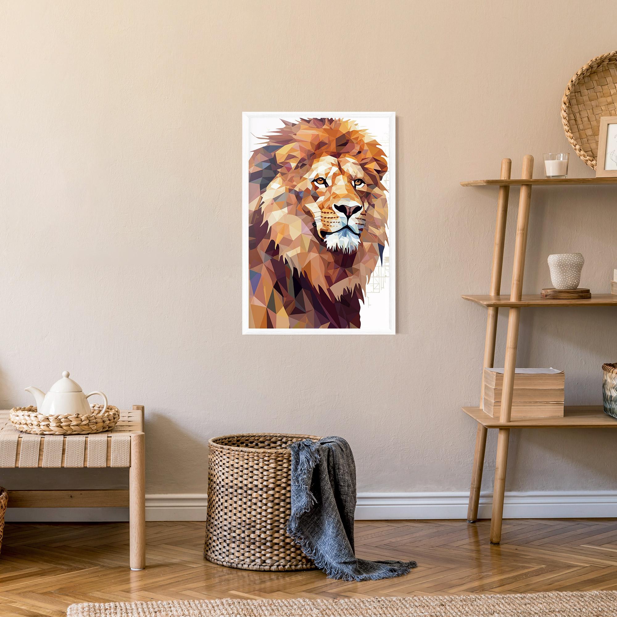 Gerahmte Poster Artistic Lion Head mockup 9