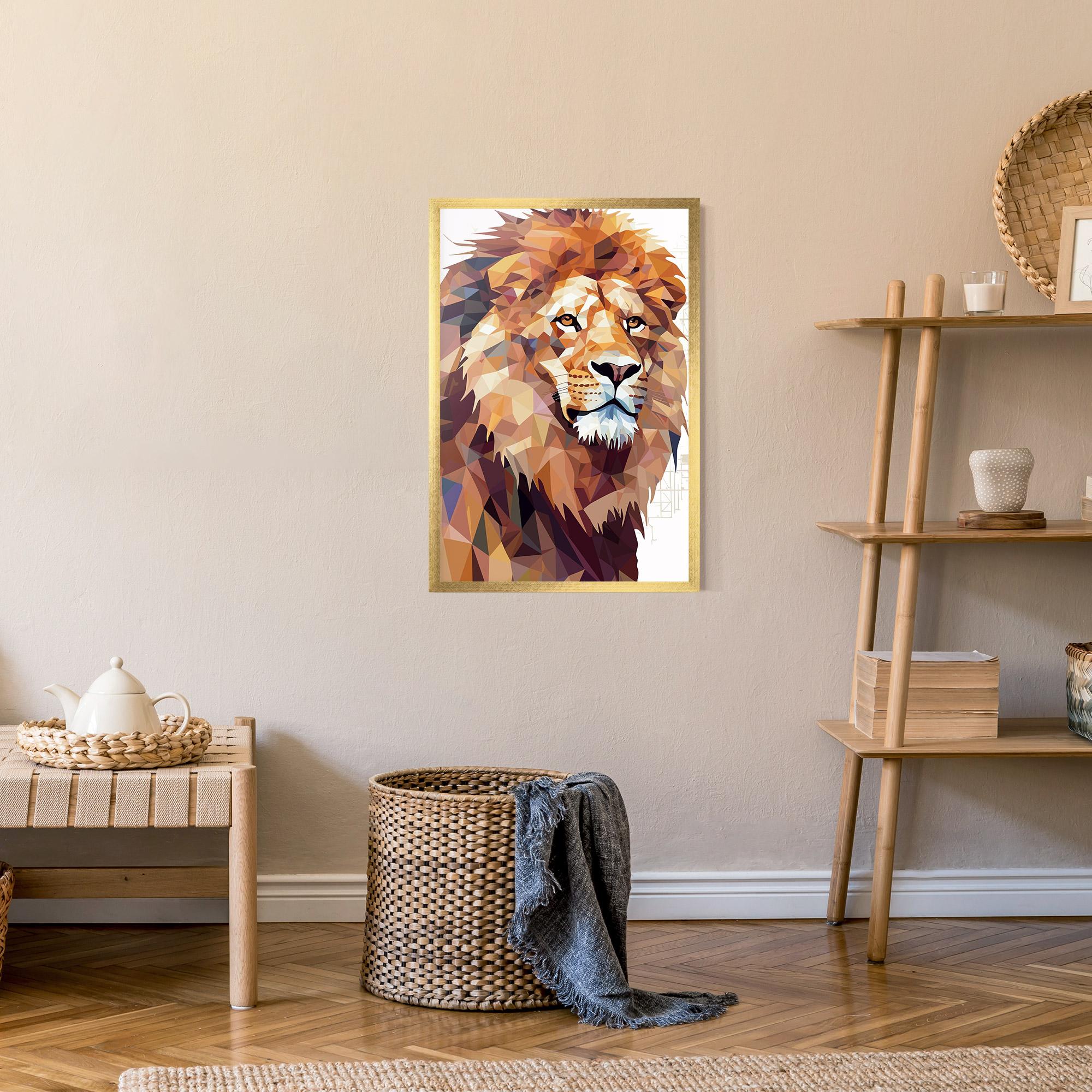 Gerahmte Poster Artistic Lion Head mockup 9