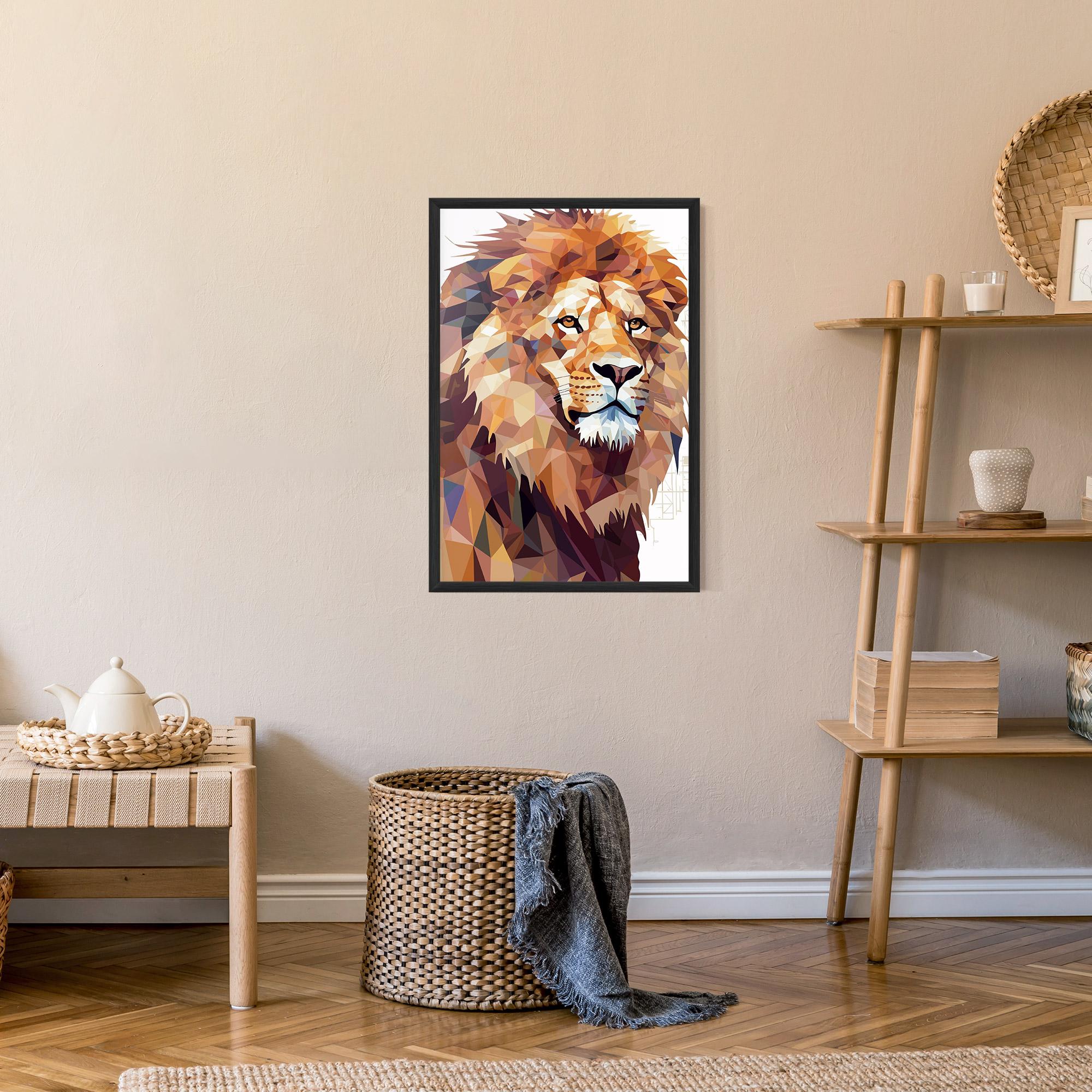 Gerahmte Poster Artistic Lion Head mockup 9