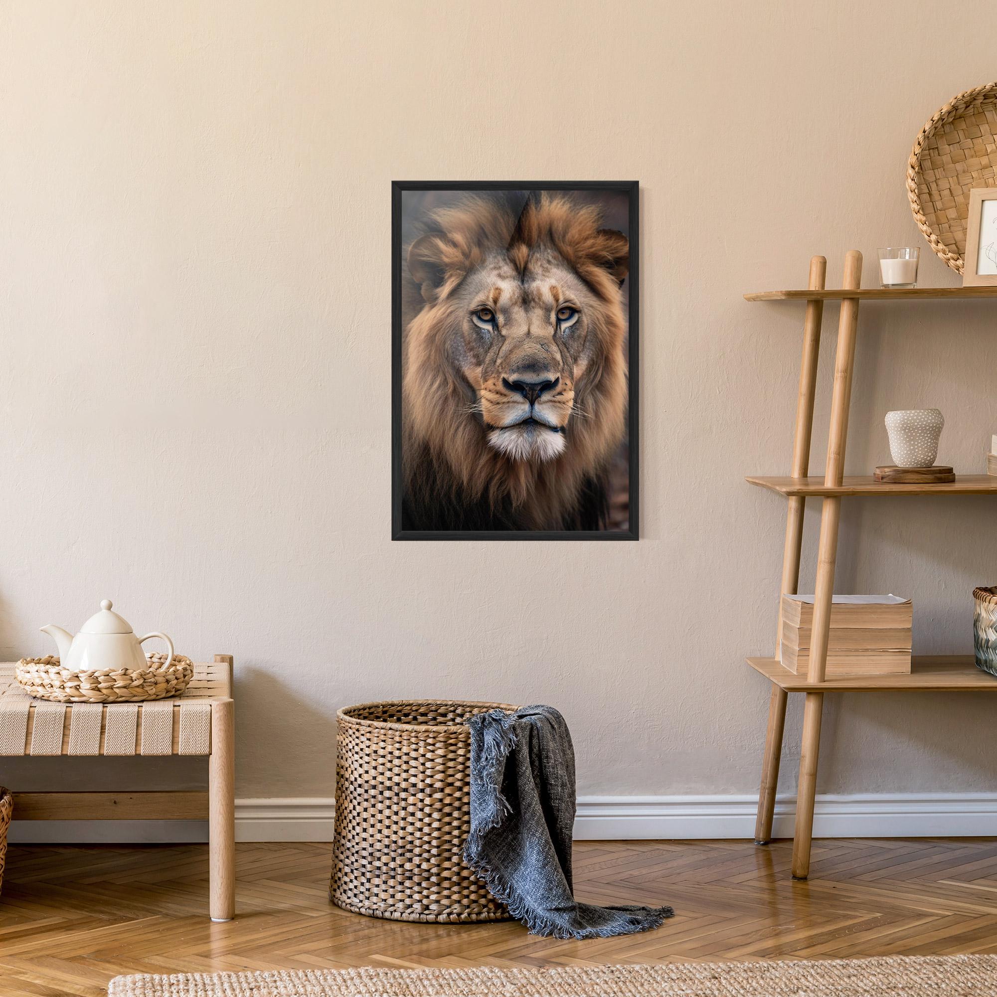 Gerahmte Poster Wild Lion View mockup 9