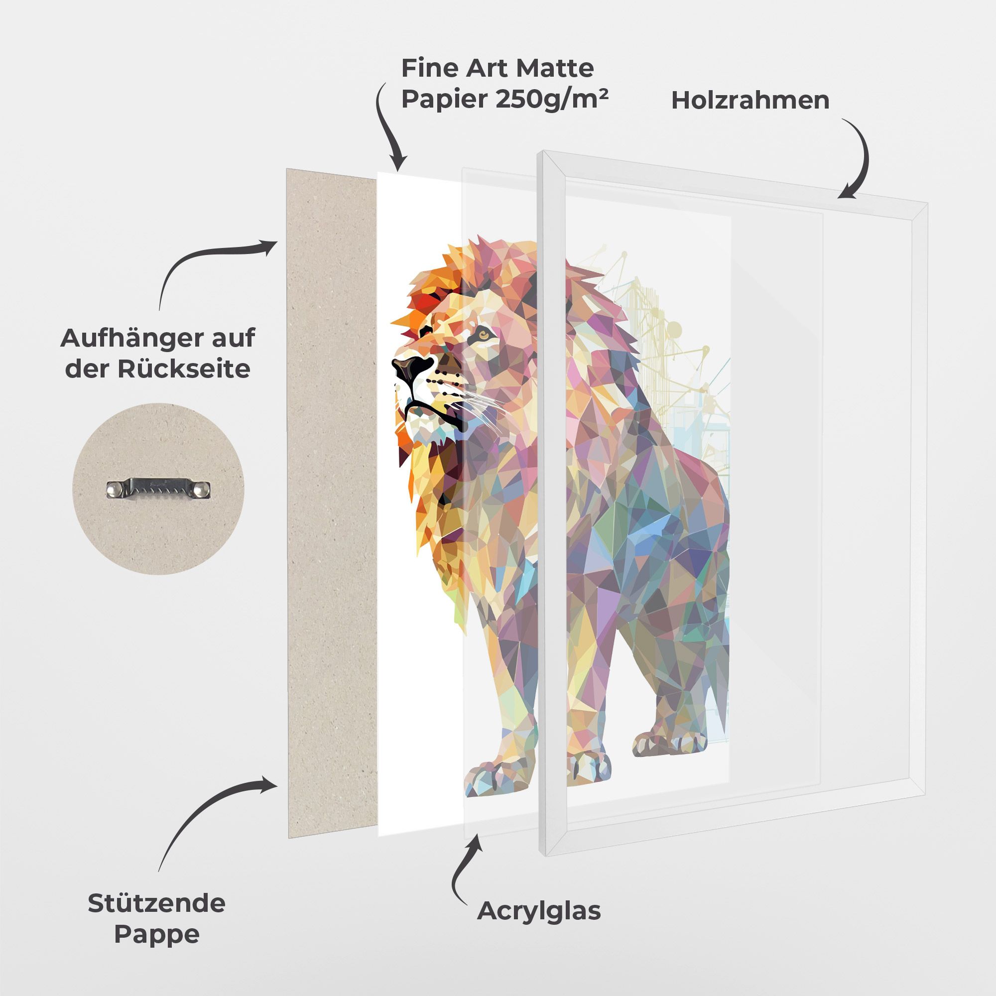 Artistic Lion mockup 1