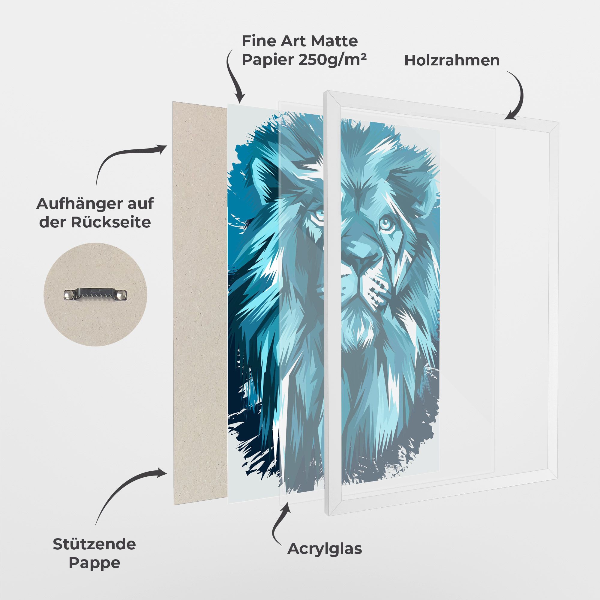 Blue Lion Head mockup 1