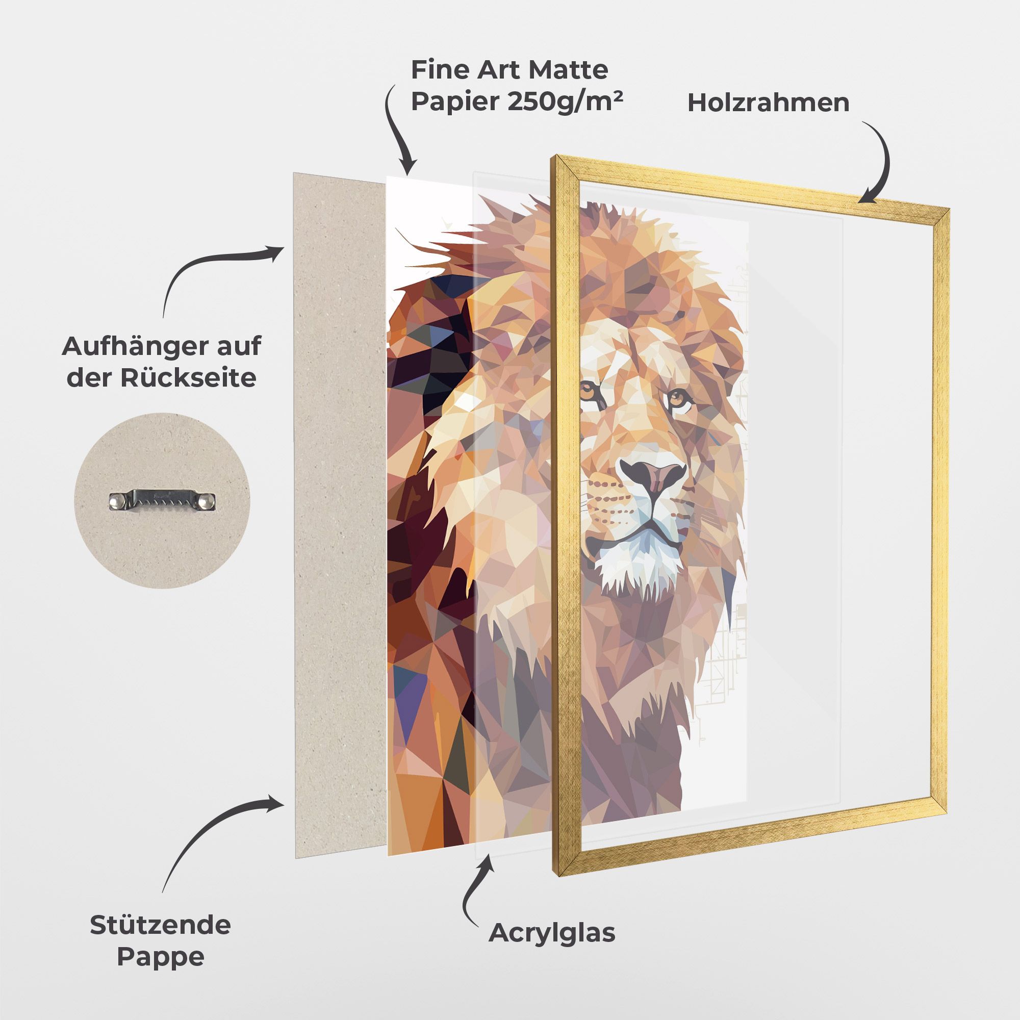 Artistic Lion Head mockup 1