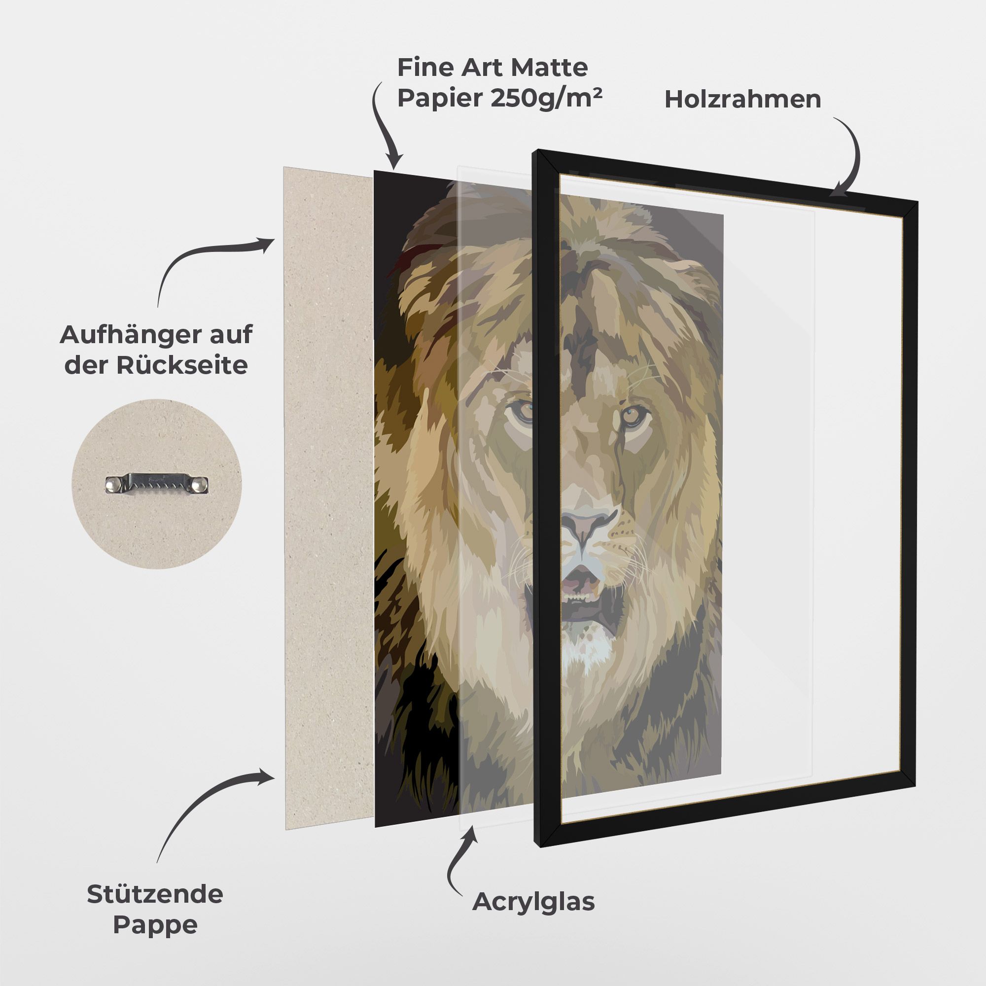 Beautiful Lion Art mockup 1